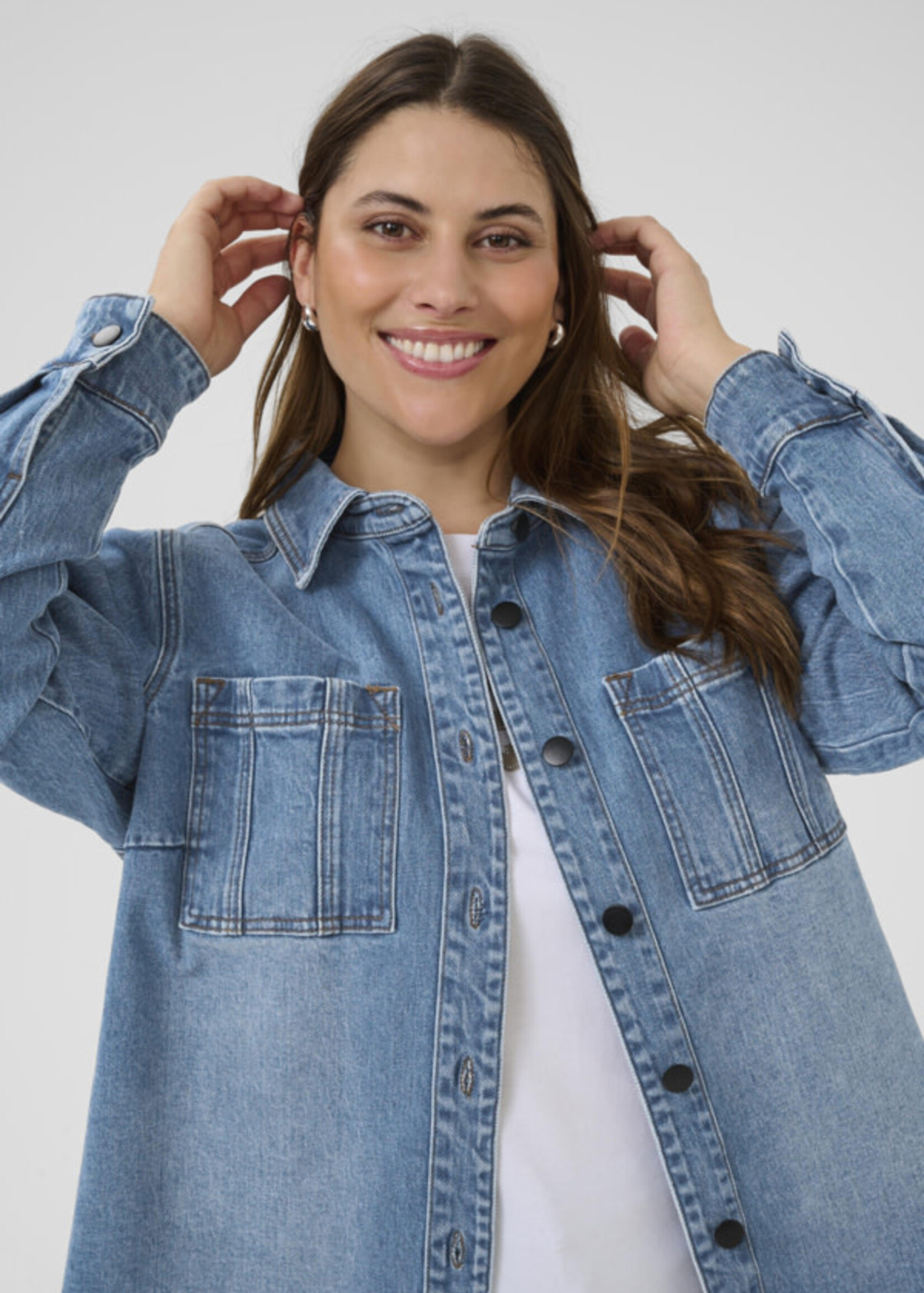 KAFFE CURVE KAFFE CURVE-JACKET DENIM-10583928