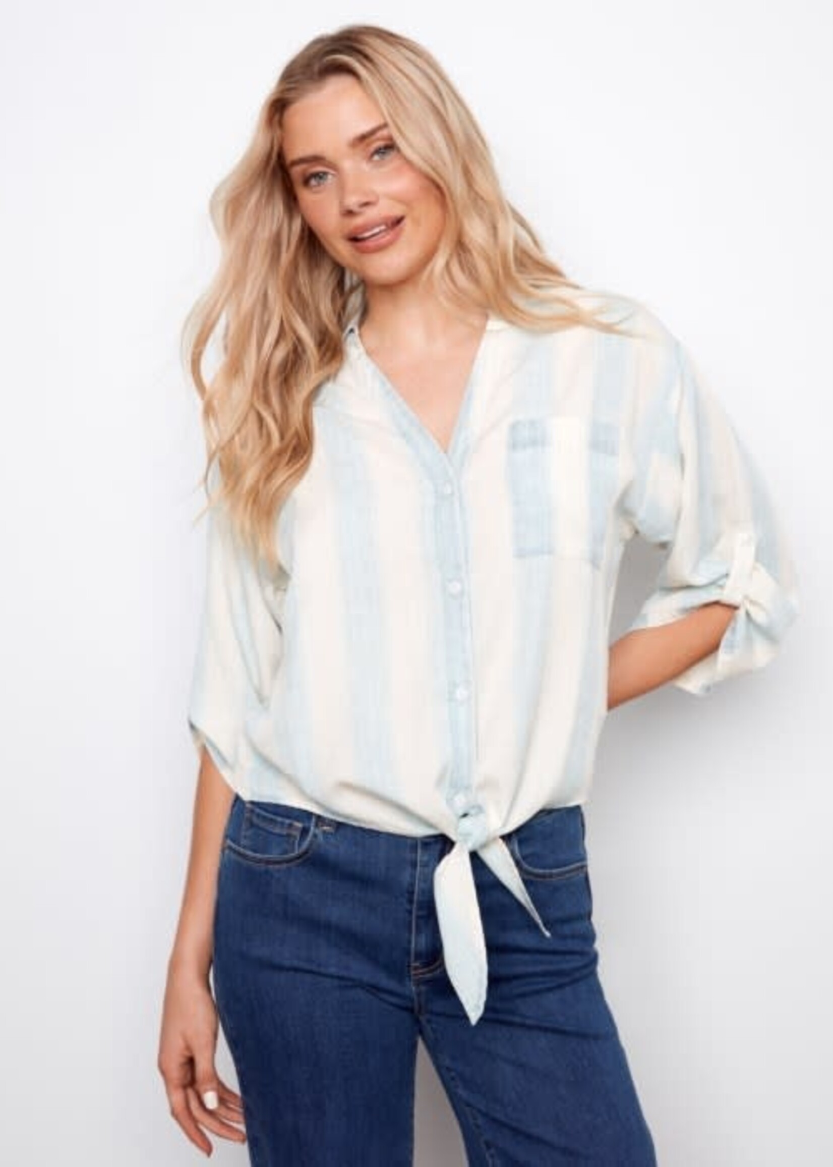 CHARLIE B CHARLIE B-BLOUSE AVEC NOEUD-C4593