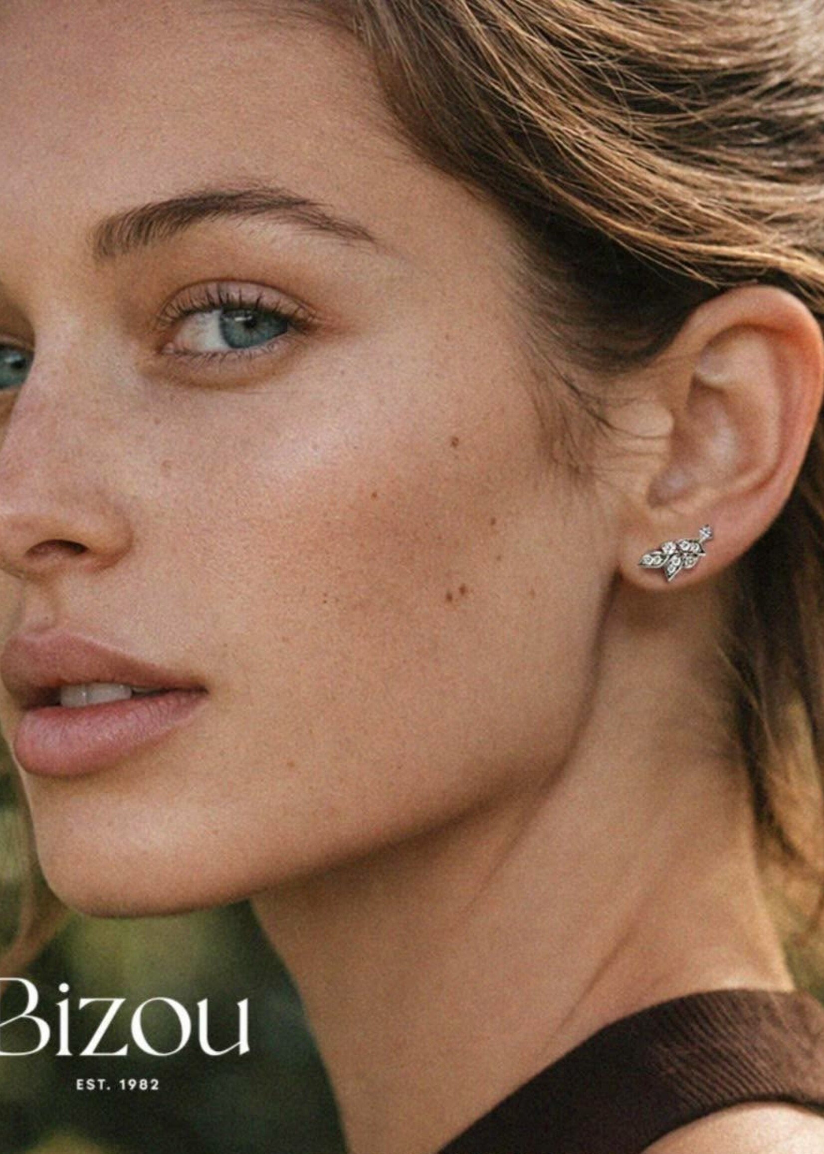 BIZOU BIZOU-BOUCLE OREILLE FEUILLE ARGENTÉ-8315