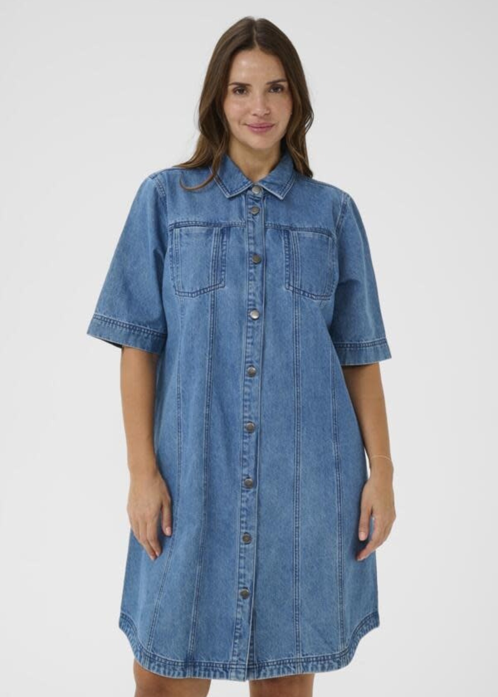 KAFFE CURVE KAFFE CURVE-ROBE EN JEANS-10584053