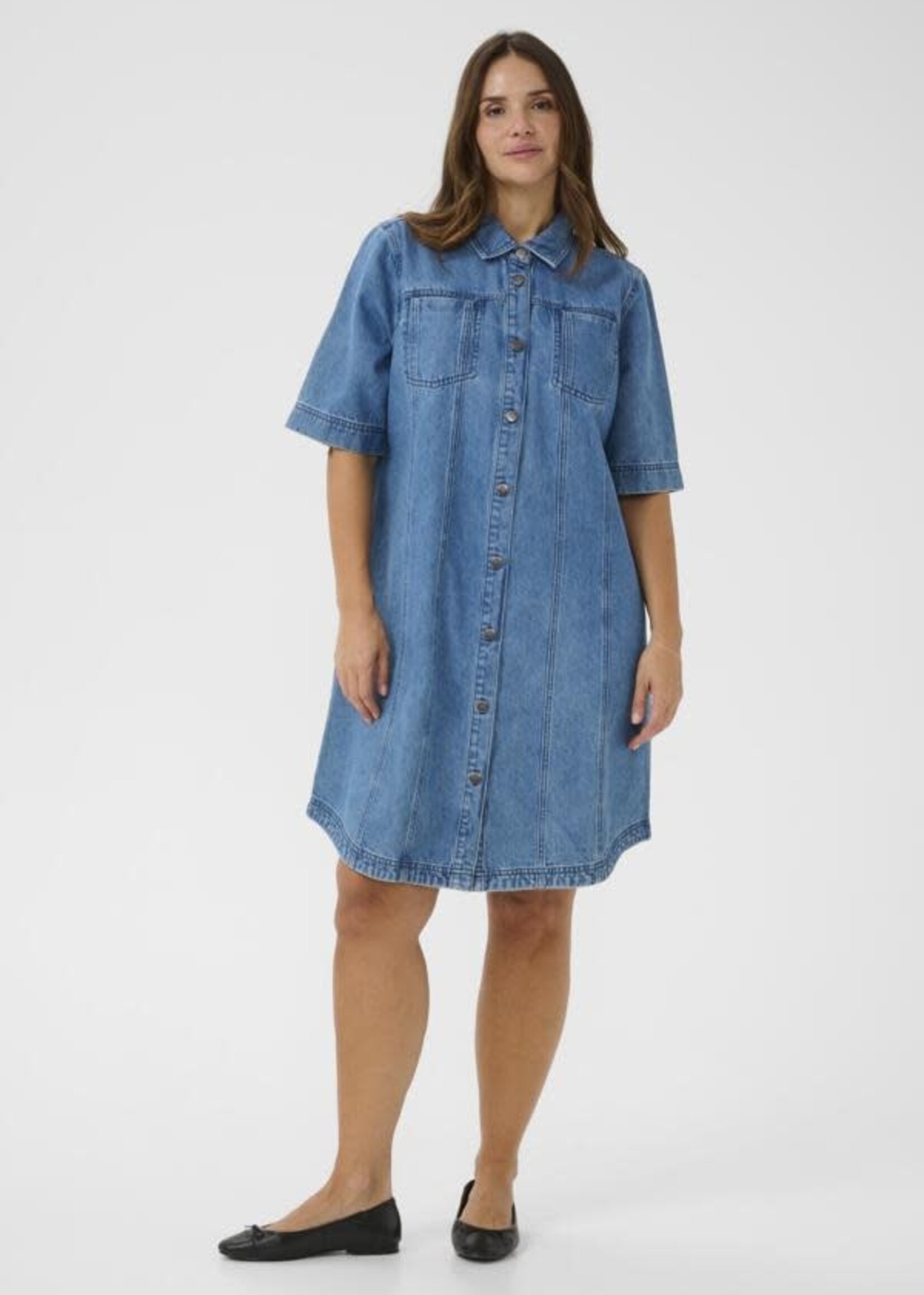 KAFFE CURVE KAFFE CURVE-ROBE EN JEANS-10584053