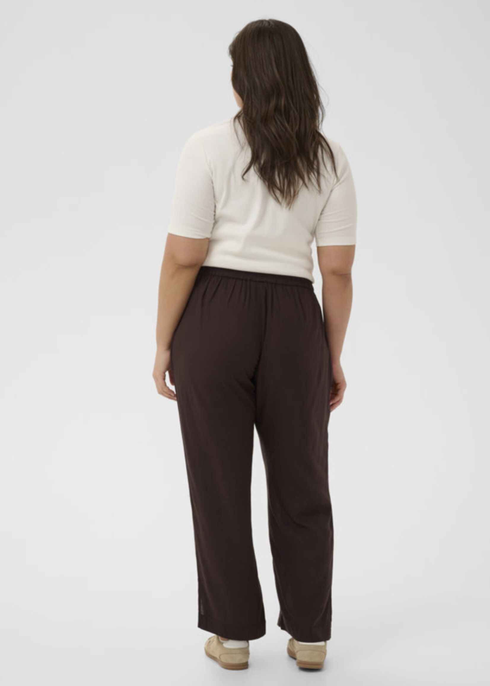 KAFFE CURVE KAFFE CURVE-PANTALON JAMBE LARGE-10584078