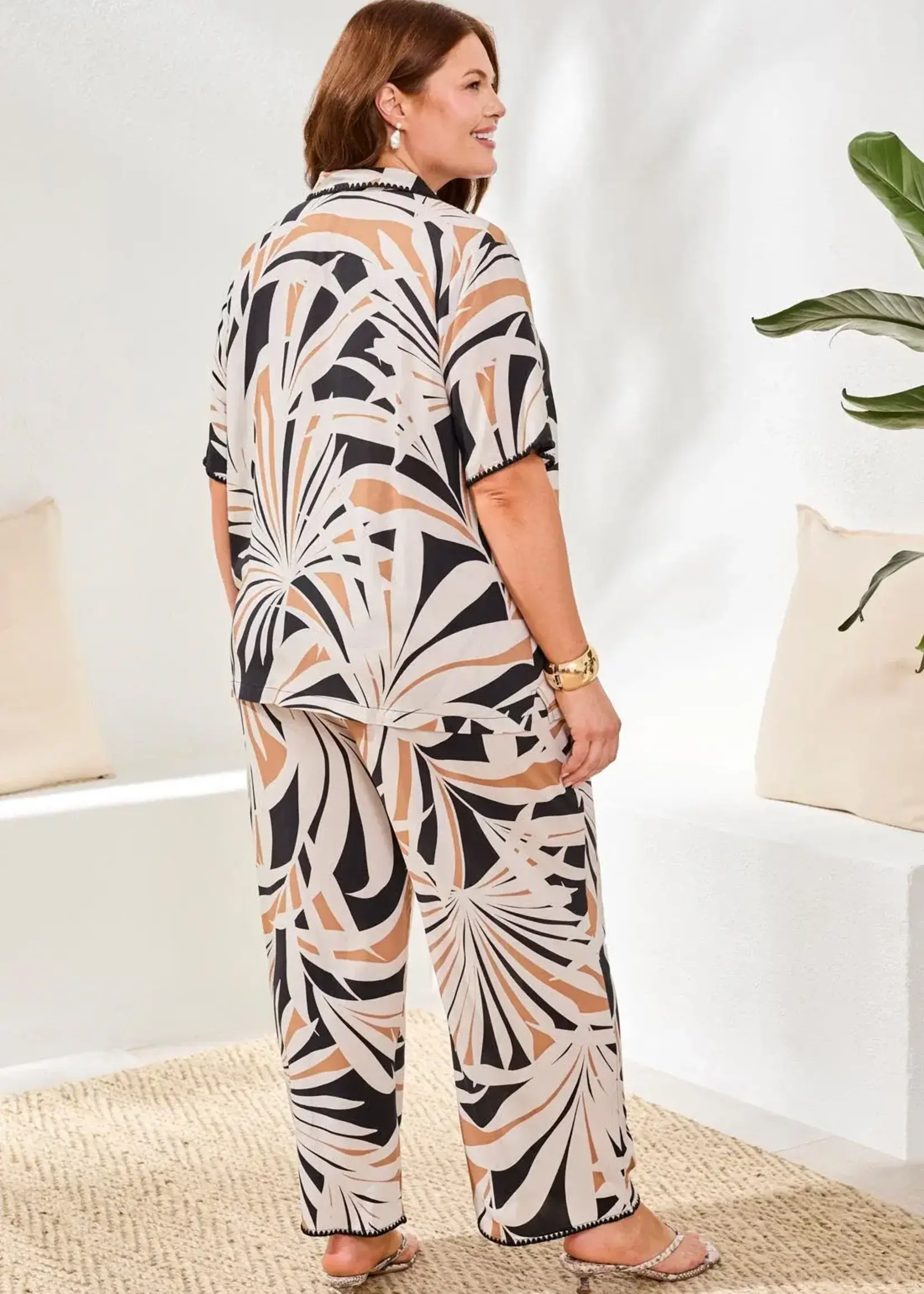 TRIBAL FASHION TRIBAL-PANTALON JAMBE LARGE-3097V-3880-0025