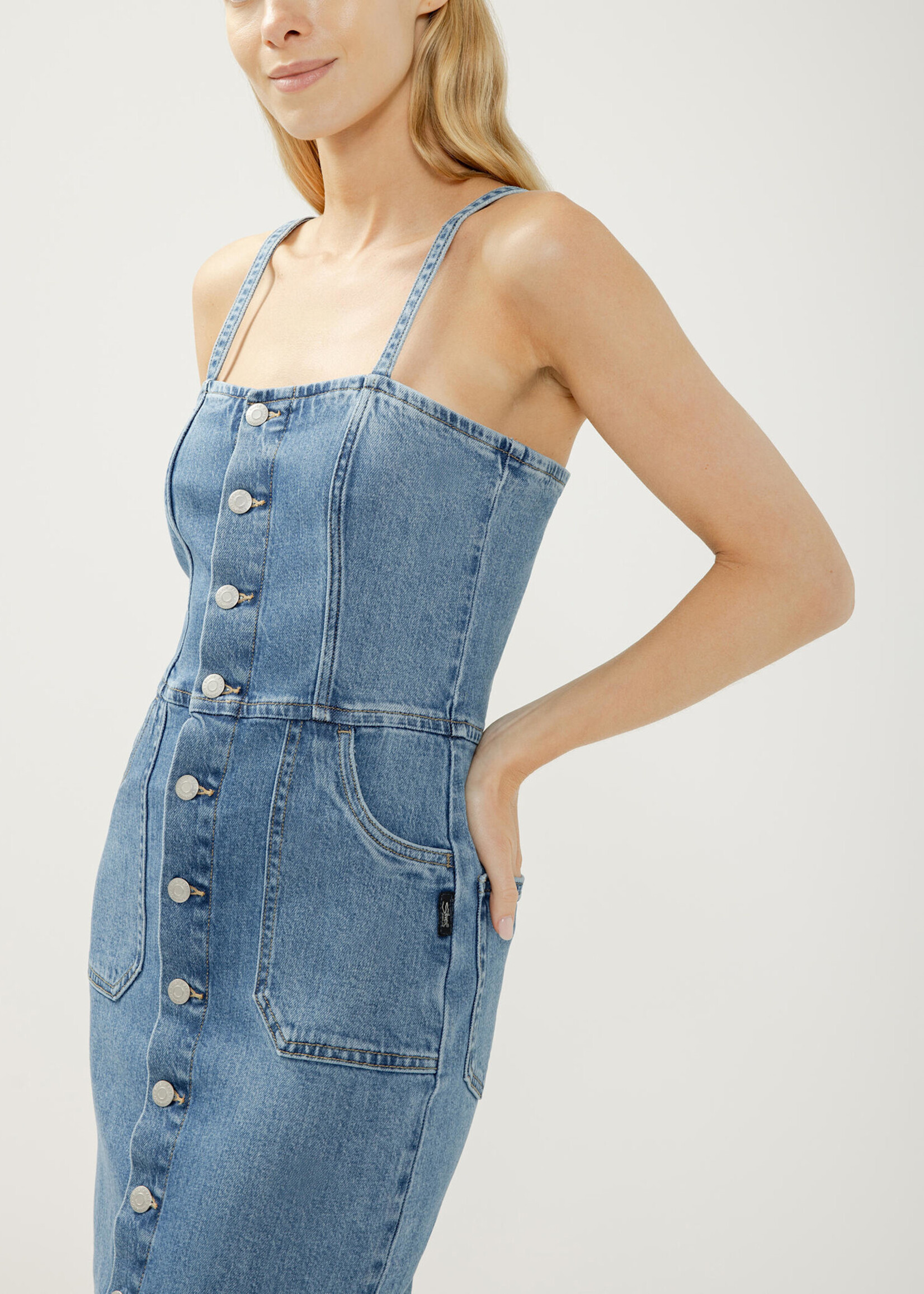 SILVER JEANS SILVER JEANS-ROBE MIDI EN JEANS-L30605HDR285