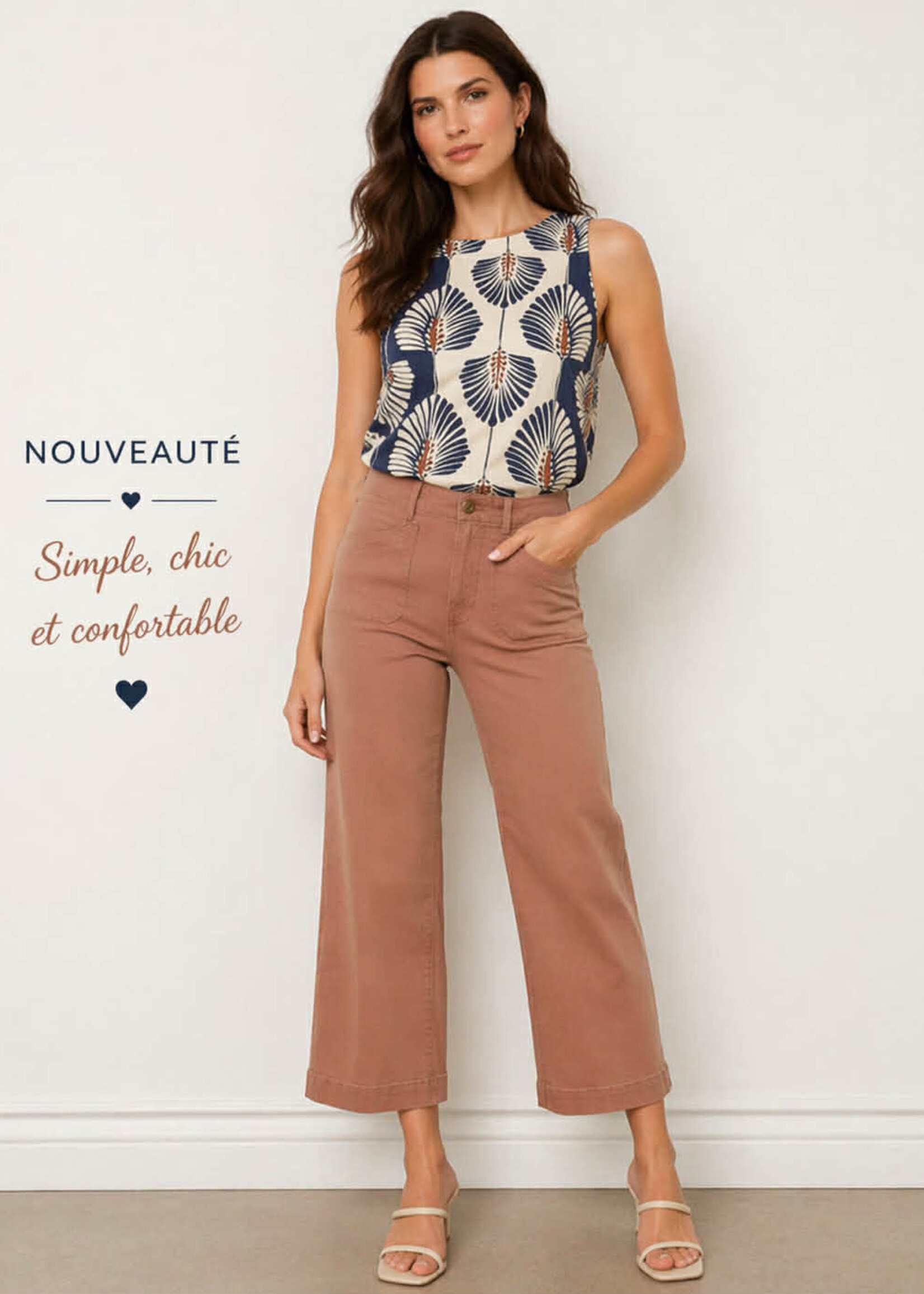 CHARLIE B CHARLIE B-JEANS 7/8 JAMBE LARGE-C5660