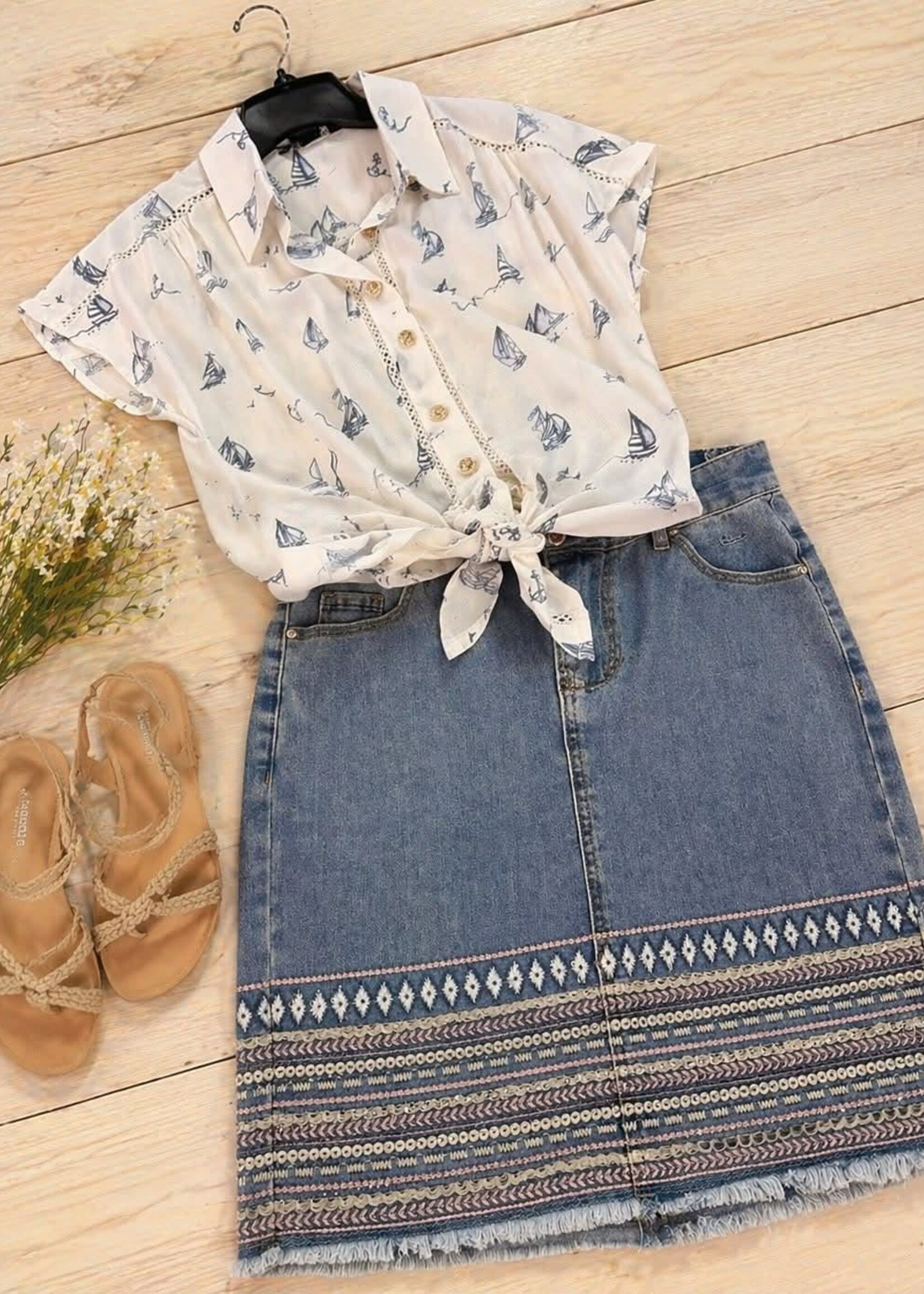 CHARLIE B CHARLIEB-JUPE-C7082-431A