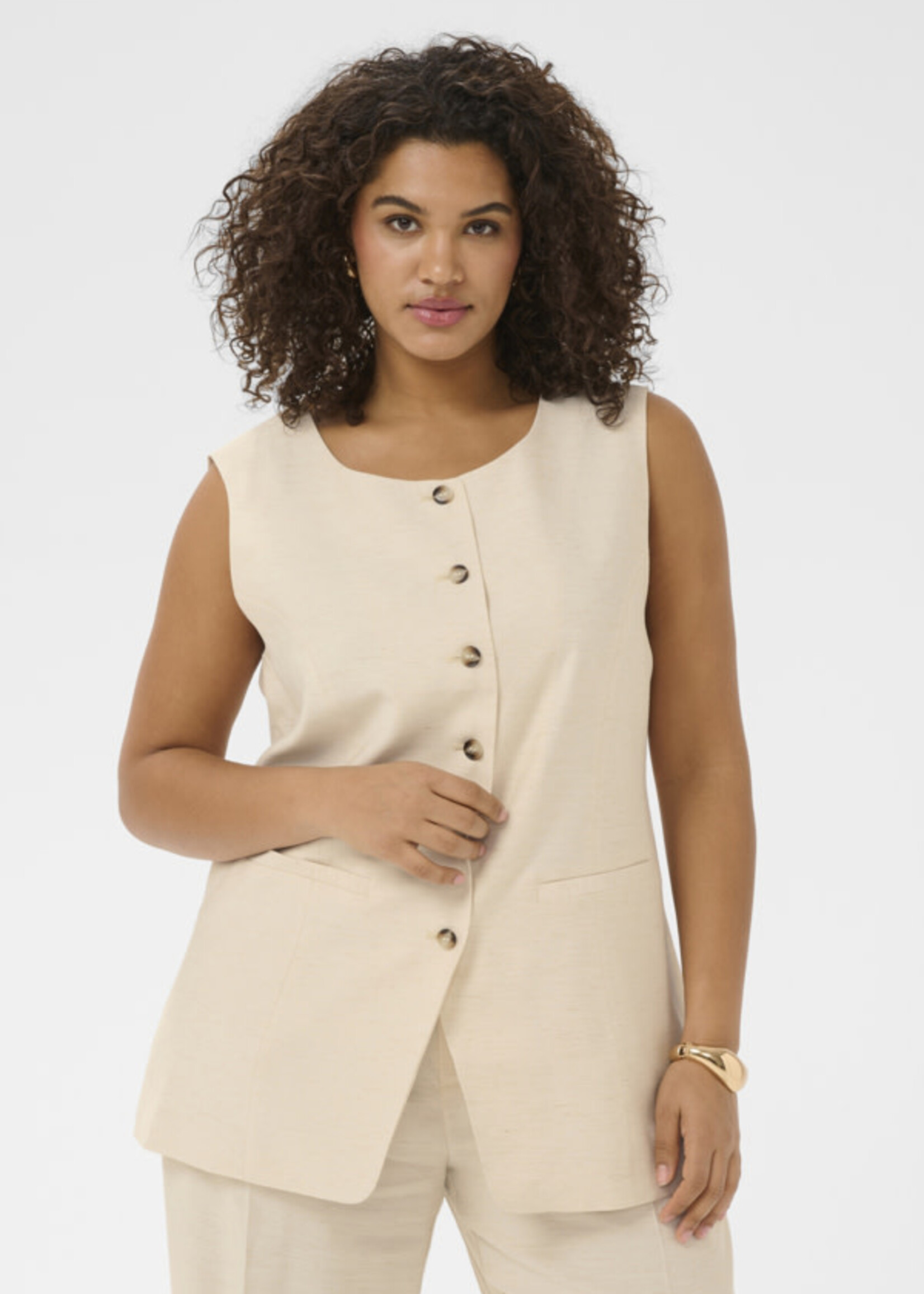 KAFFE CURVE KAFFE CURVE-VESTE SANS MANCHES-10584152