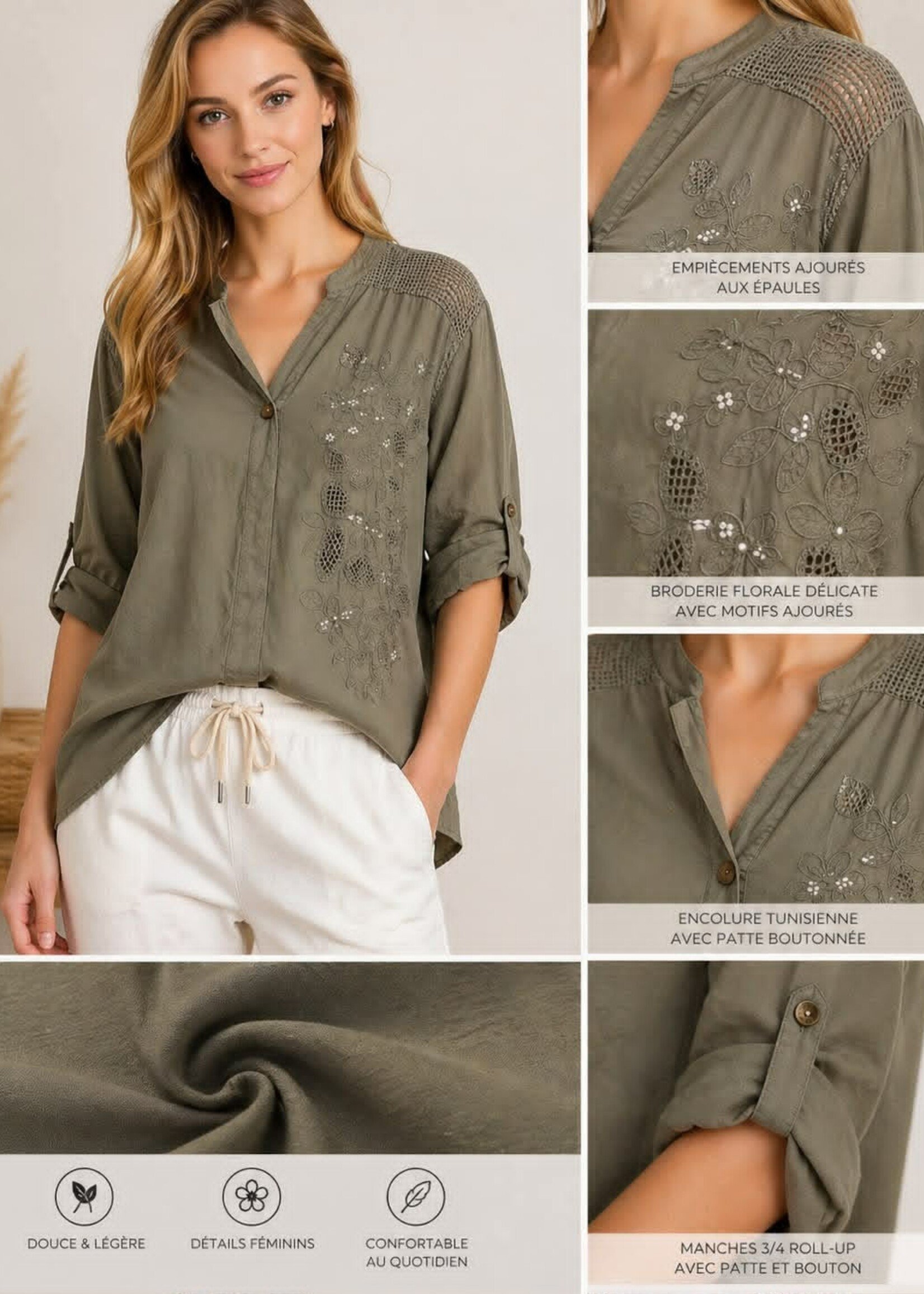 ESPRIT TENDANCE ESPRIT TENDANCE-CHEMISE PERLÉE-03156
