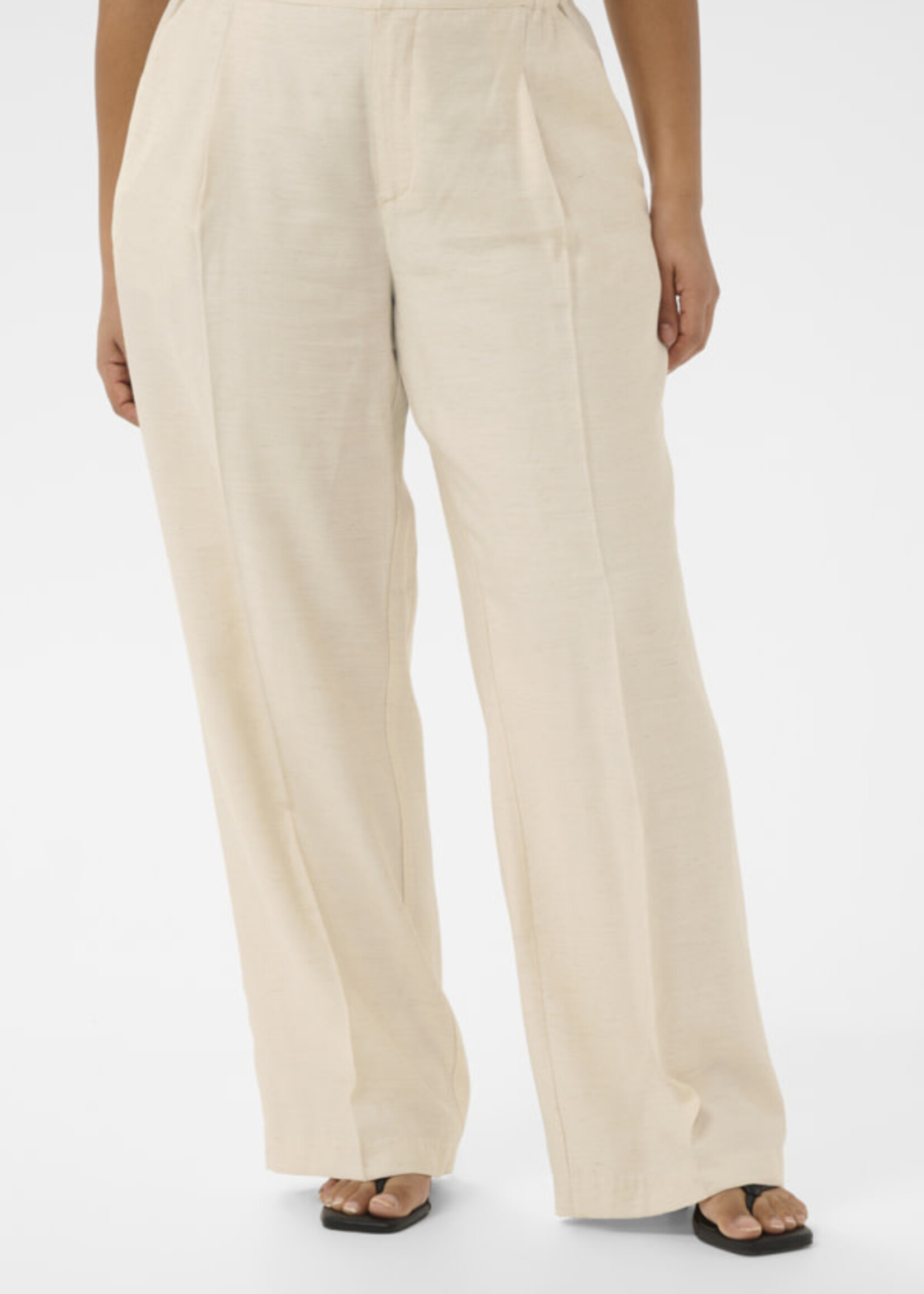 KAFFE CURVE KAFFE CURVE-PANTALON JAMBE LARGE-10584147