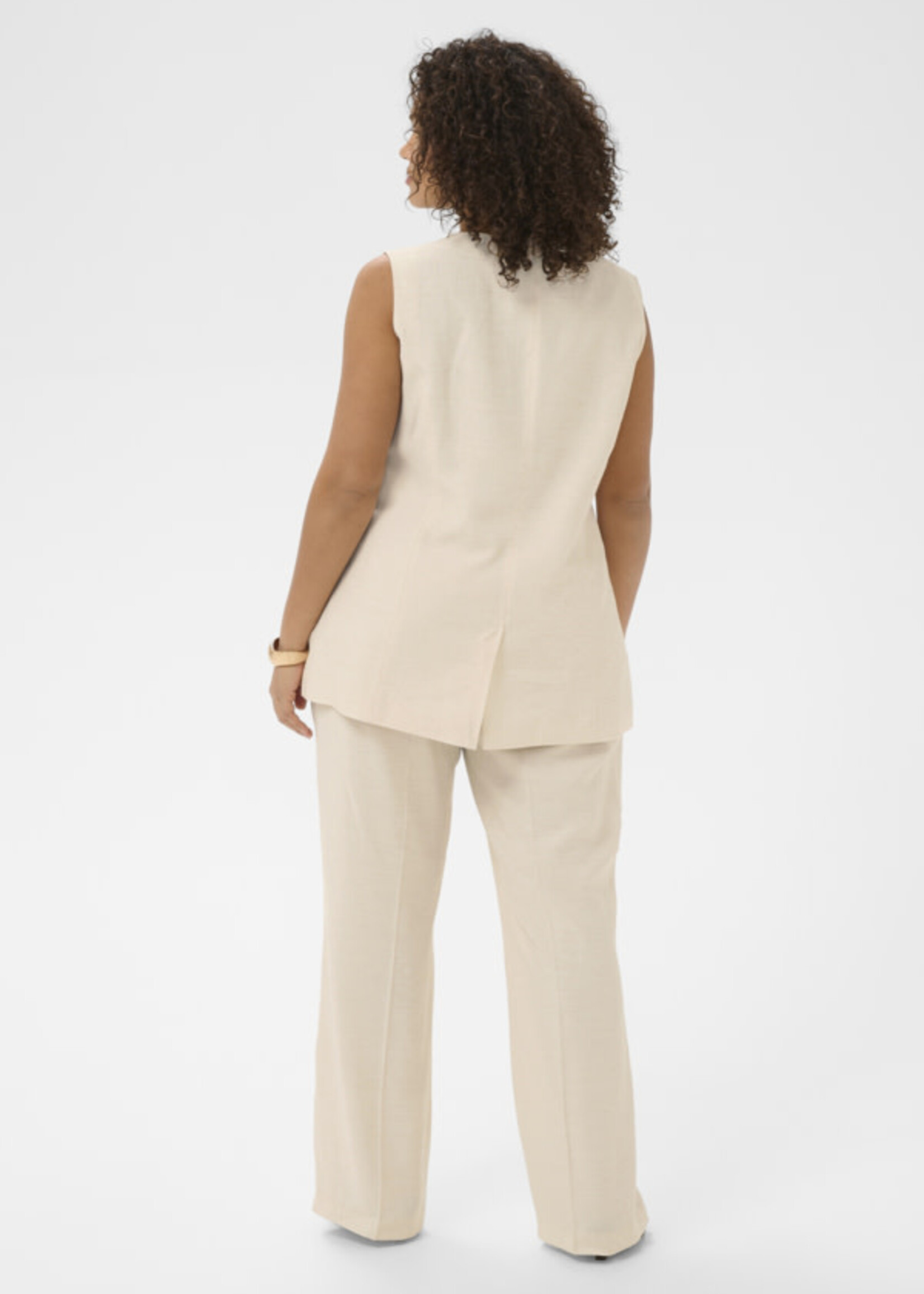 KAFFE CURVE KAFFE CURVE-PANTALON JAMBE LARGE-10584147