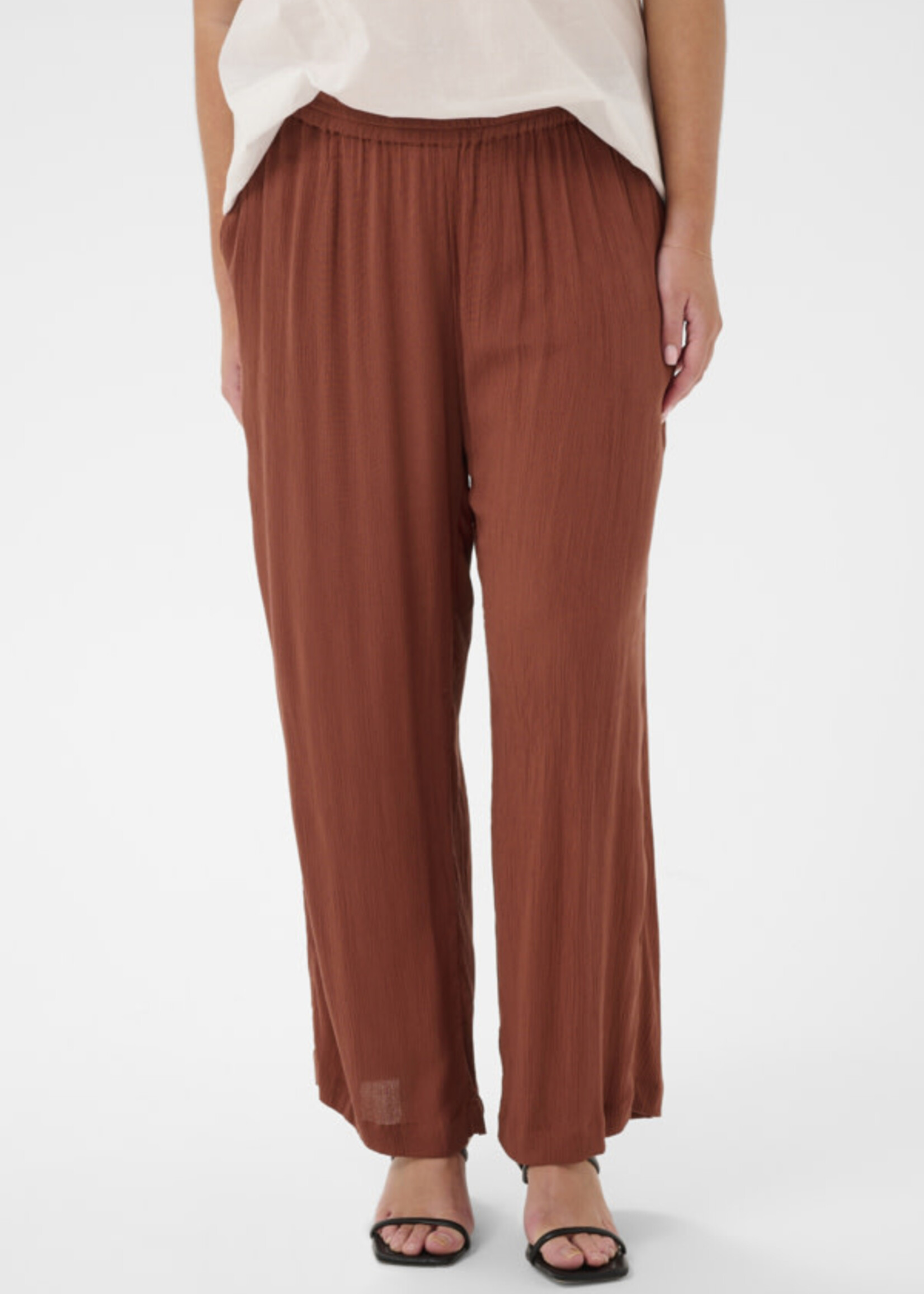KAFFE CURVE KAFFE CURVE-PANTALON JAMBE LARGE-10580846
