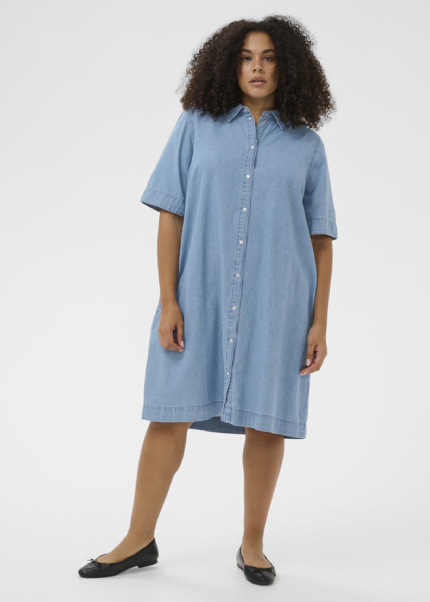 KAFFE CURVE KAFFE CURVE-ROBE EN JEANS-10584173