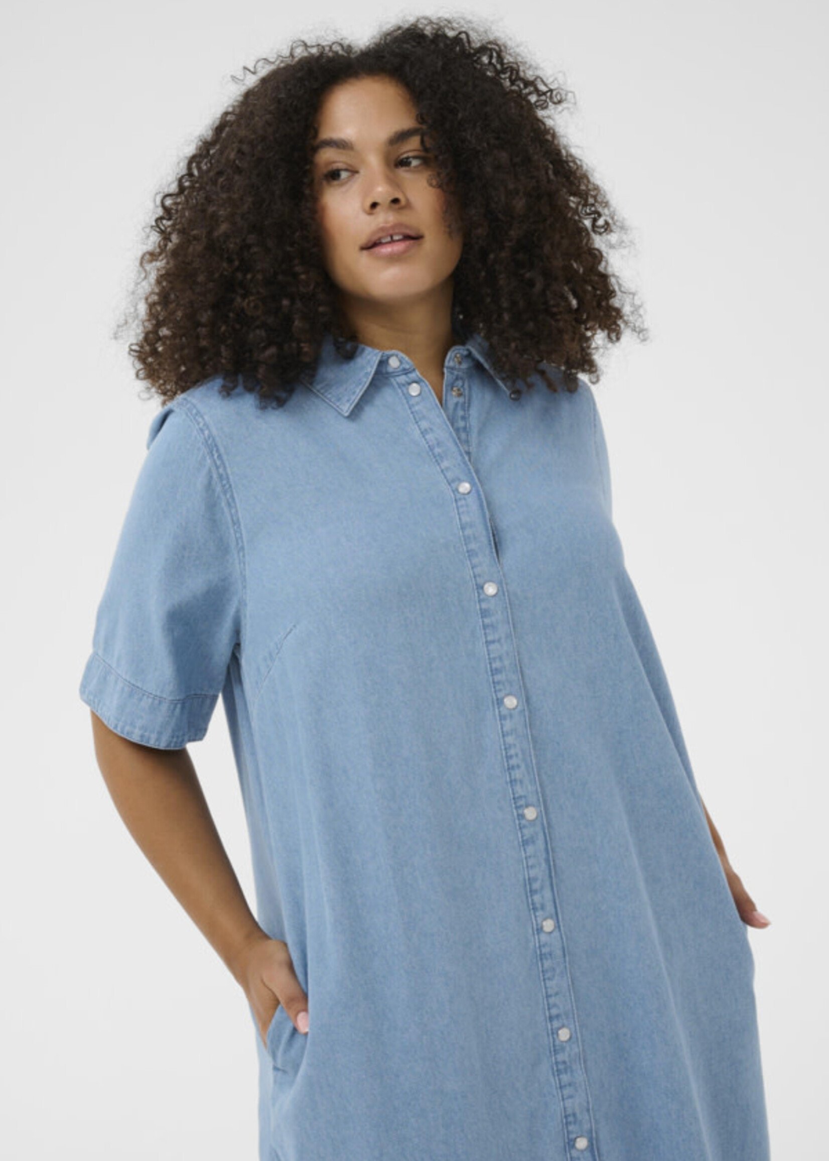 KAFFE CURVE KAFFE CURVE-ROBE EN JEANS-10584173