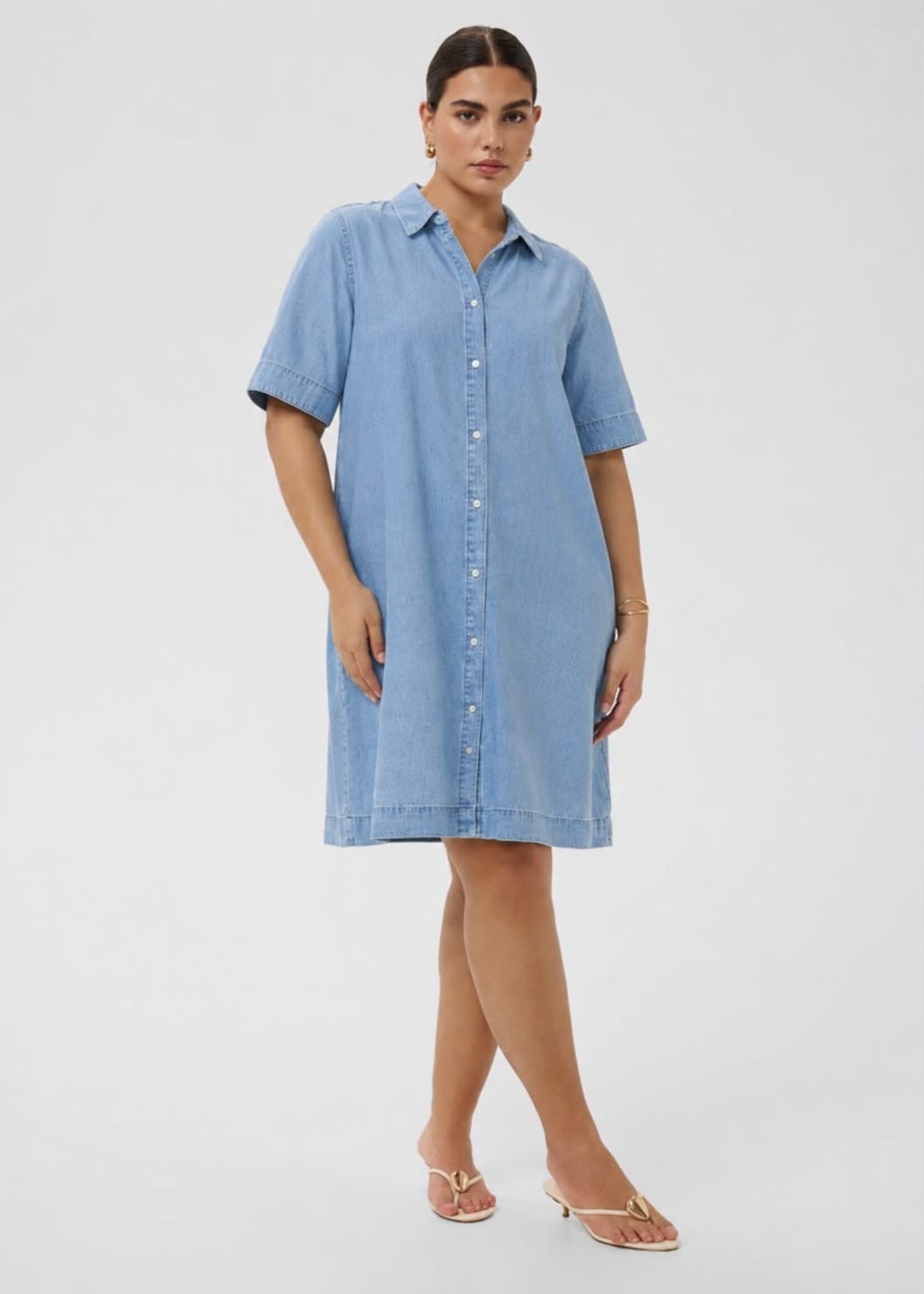 KAFFE CURVE KAFFE CURVE-ROBE EN JEANS-10584173
