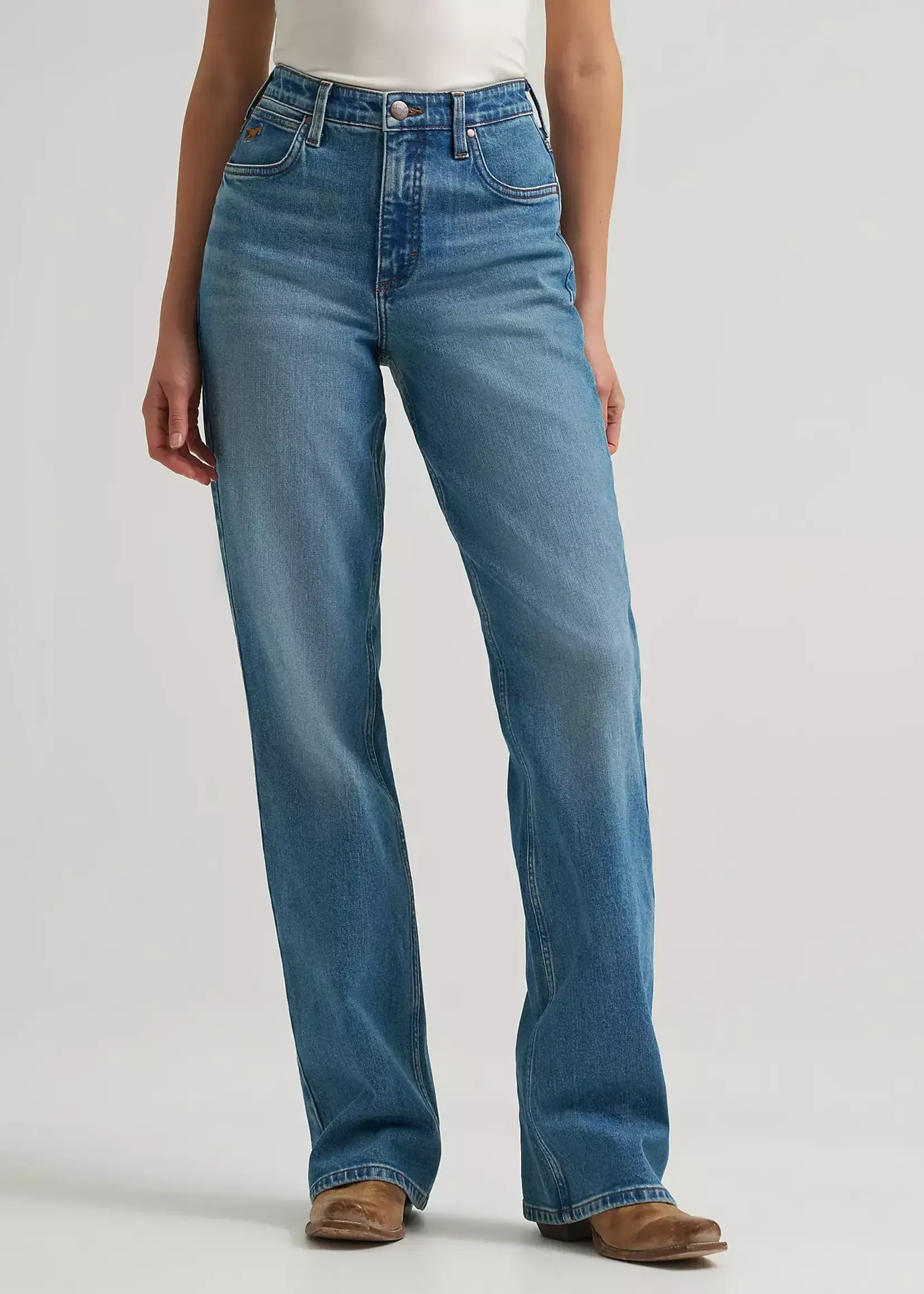 WRANGLER WRANGLER-HIGH RISE BOOTCUT RIDING JEANS-112382724