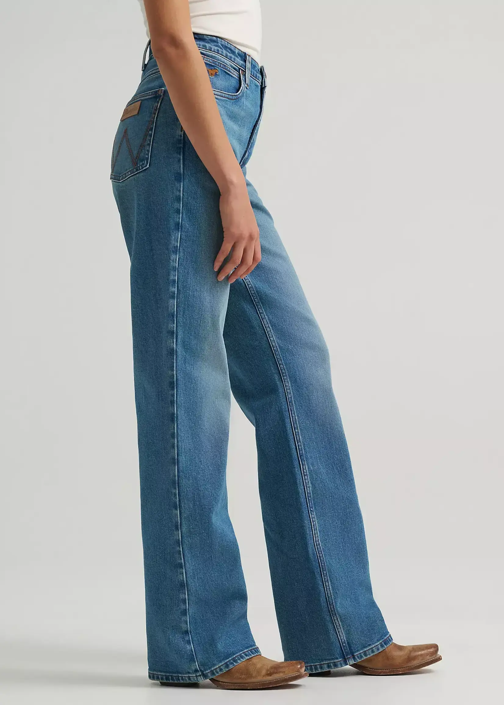 WRANGLER WRANGLER-HIGH RISE BOOTCUT RIDING JEANS-112382724