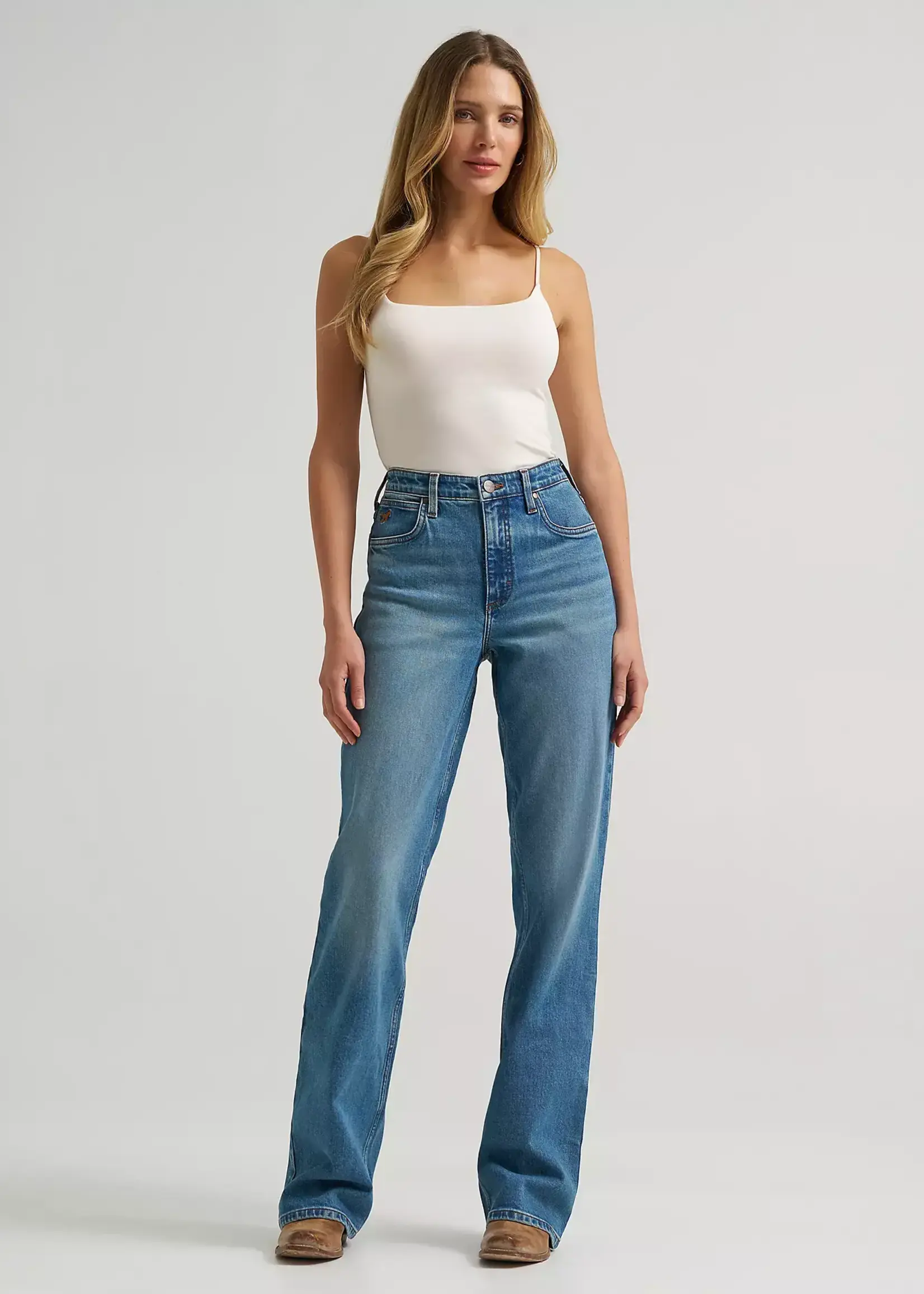 WRANGLER WRANGLER-HIGH RISE BOOTCUT RIDING JEANS-112382724