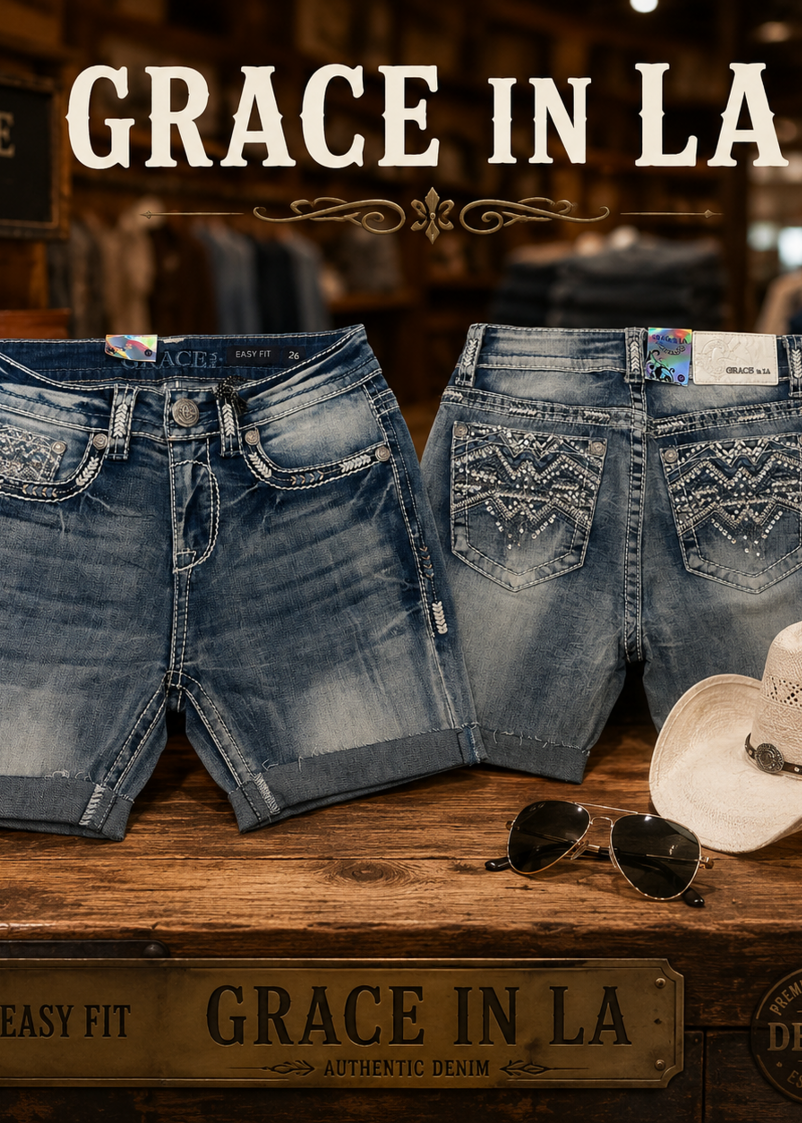 GRACE IN LA GRACE IN LA-SHORT EN JEANS-NKZ6861