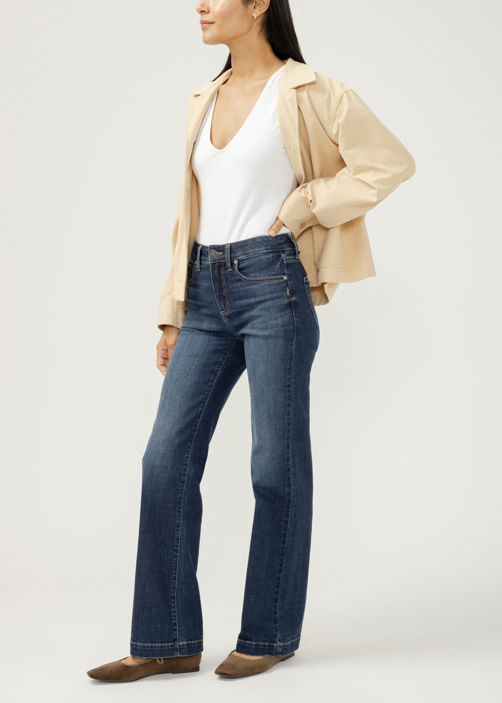 SILVER JEANS SILVER JEANS-AVERY HIGH RISE STRETCH JEANS-L94903CVS374