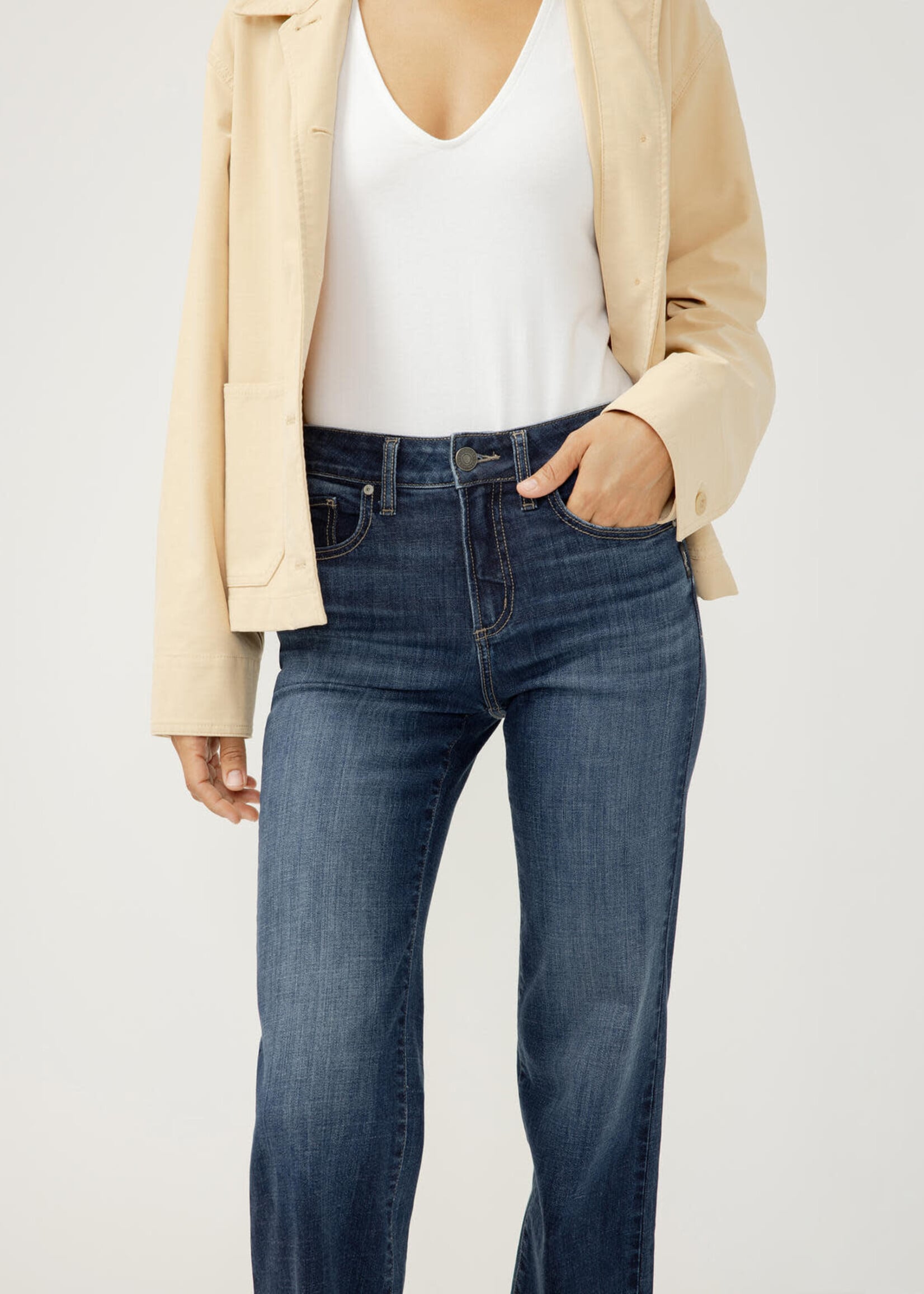 SILVER JEANS SILVER JEANS-AVERY HIGH RISE STRETCH JEANS-L94903CVS374