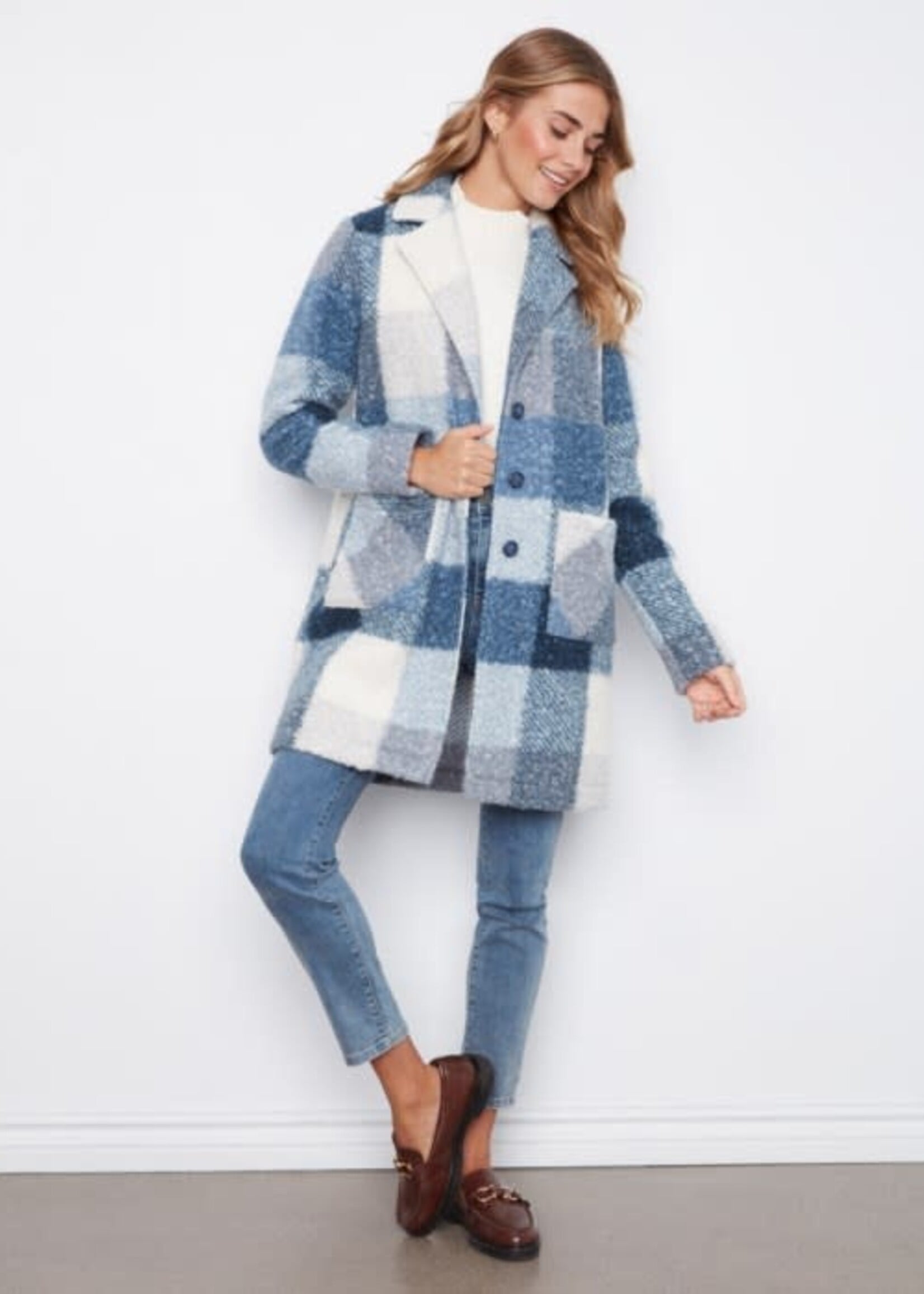 CHARLIE B CHARLIE B-MANTEAU À CARREAUX-C6141ZR