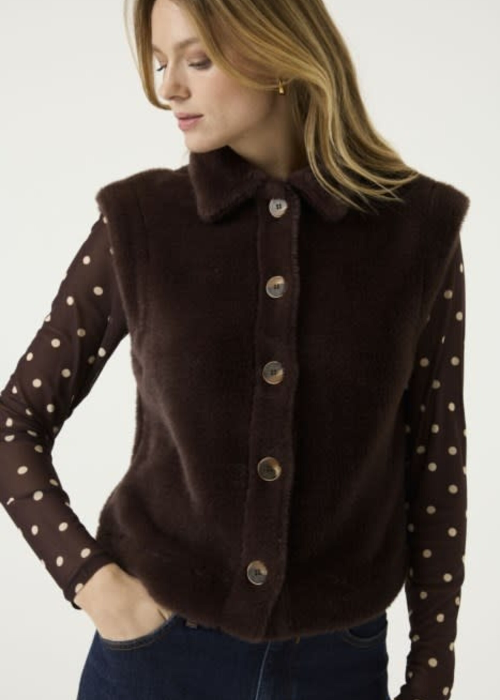 GARCIA GARCIA-VESTE EFFET FOURRURE-T260293