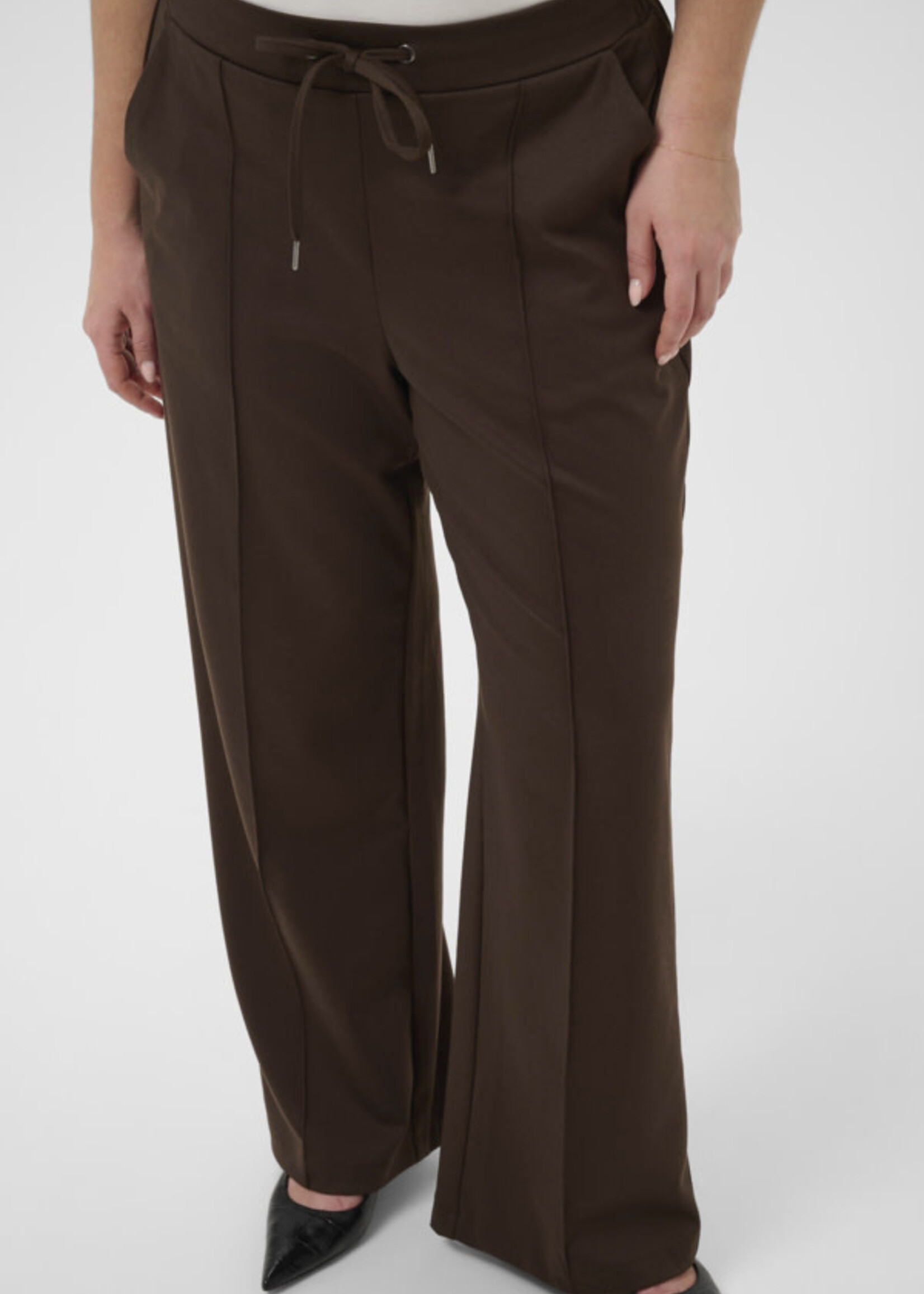 KAFFE CURVE KAFFE CURVE-PANTALON JAMBE LARGE-10582248