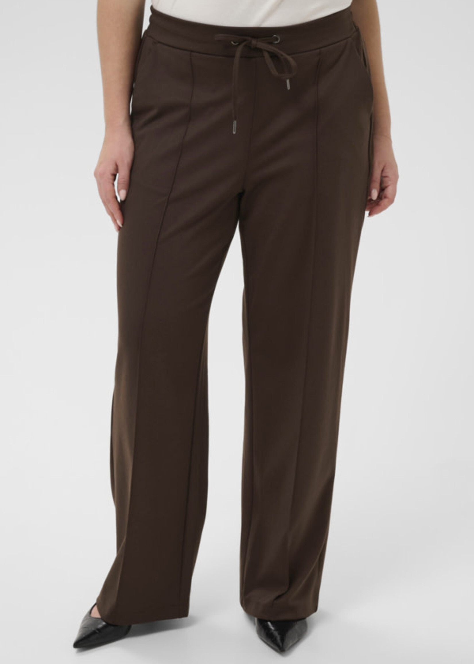 KAFFE CURVE KAFFE CURVE-PANTALON JAMBE LARGE-10582248