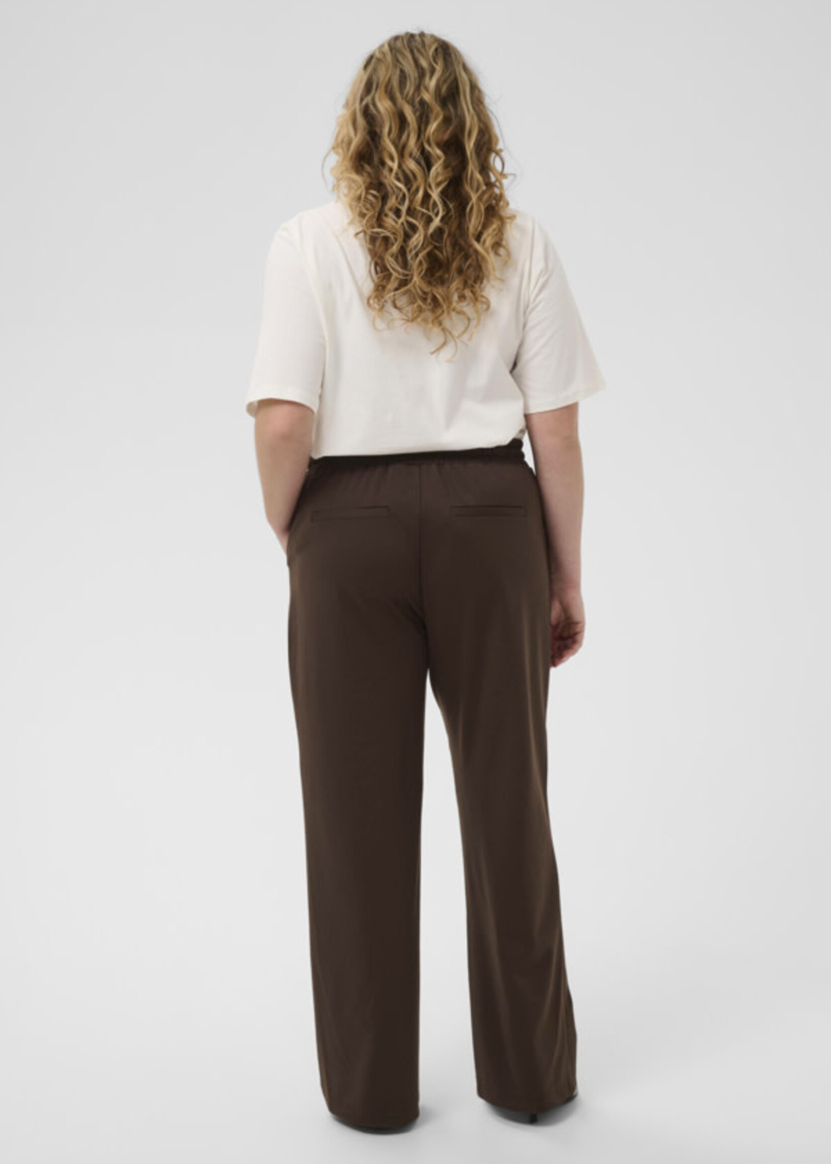 KAFFE CURVE KAFFE CURVE-PANTALON JAMBE LARGE-10582248