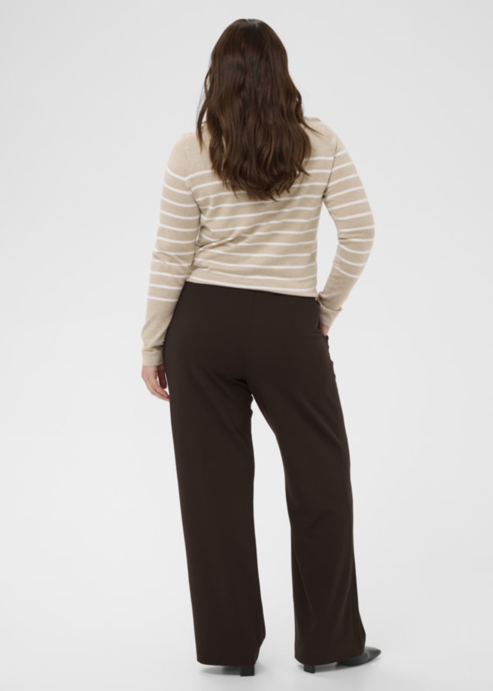 KAFFE CURVE KAFFE CURVE-PANTALON JAMBE LARGE-10584096