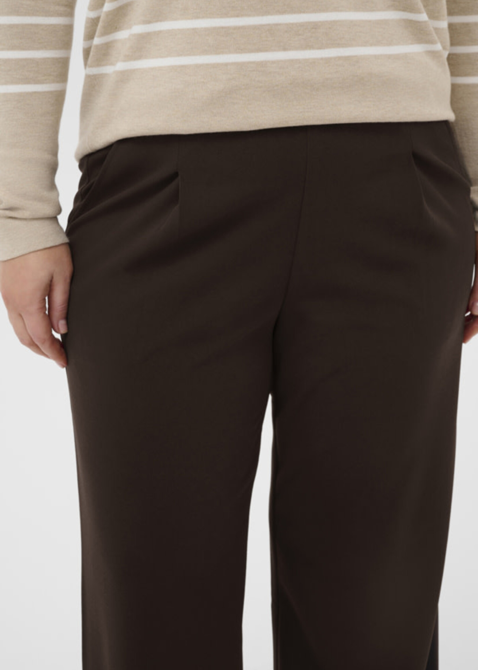 KAFFE CURVE KAFFE CURVE-PANTALON JAMBE LARGE-10584096