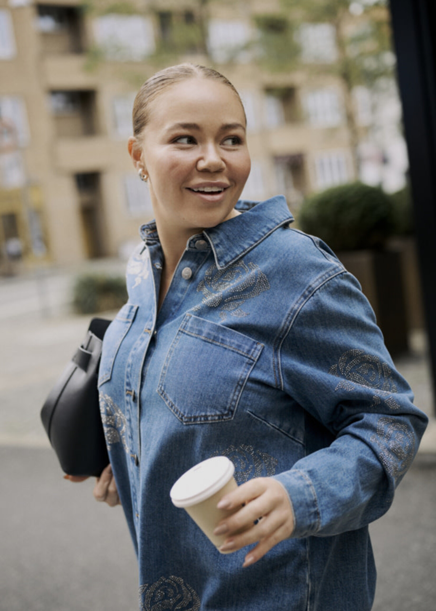 KAFFE CURVE KAFFE CURVE-VESTE EN JEANS-10584278