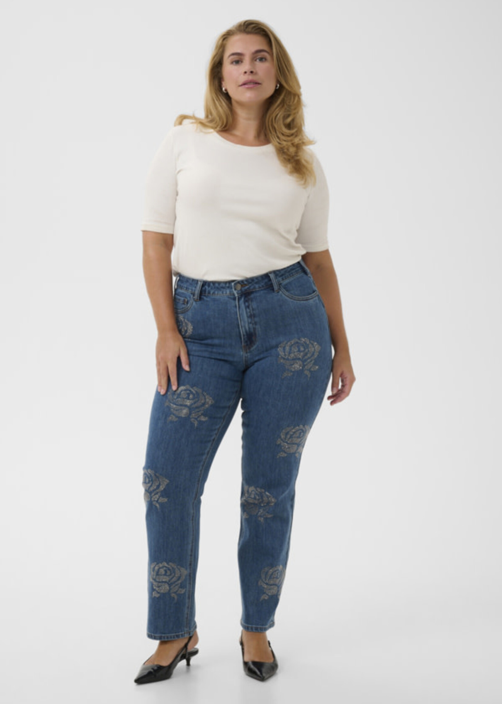 KAFFE CURVE KAFFE CURVE-JEANS JAMBE DROITE-10584285