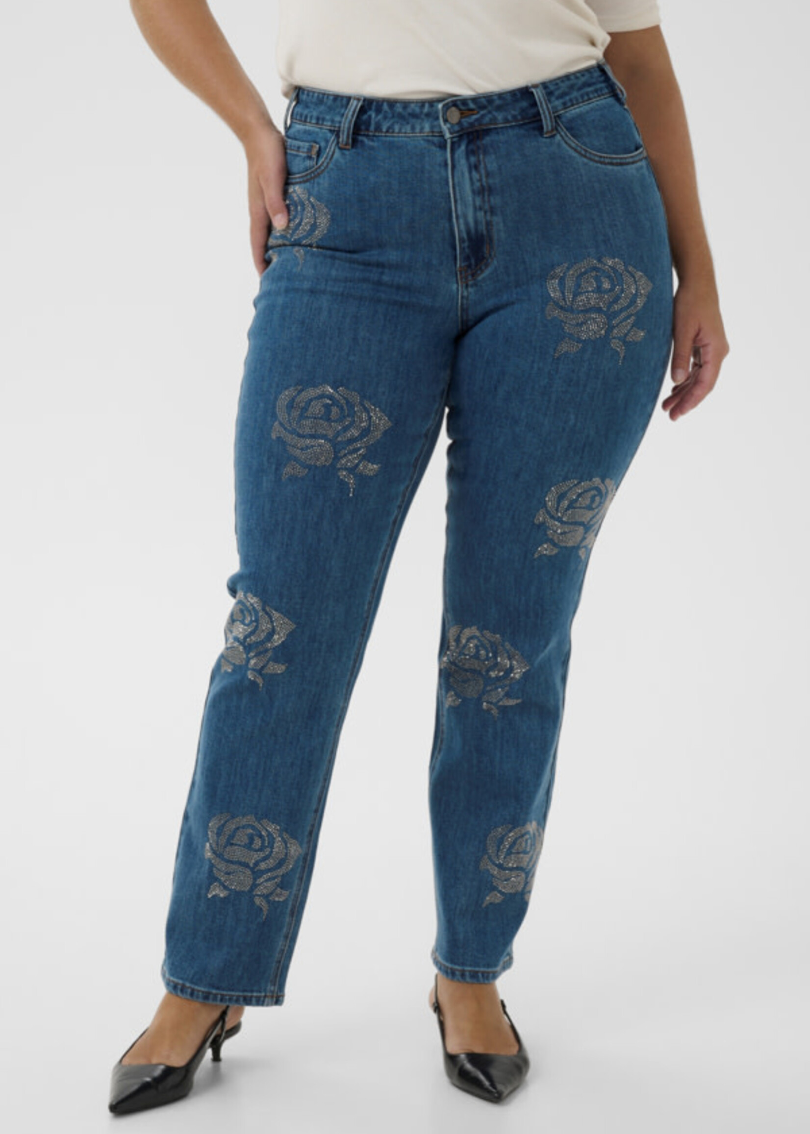 KAFFE CURVE KAFFE CURVE-JEANS JAMBE DROITE-10584285