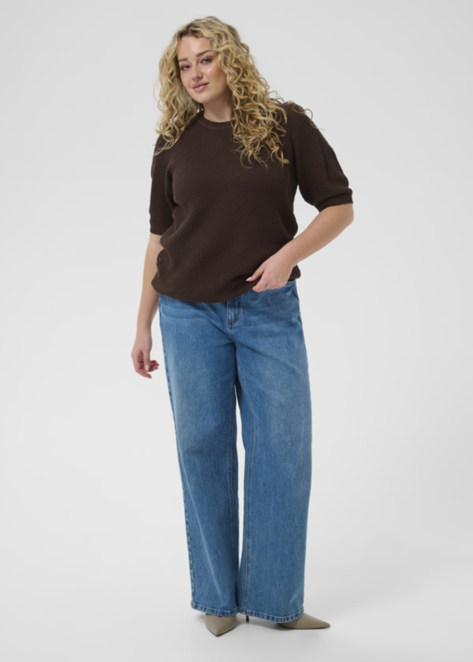 KAFFE CURVE KAFFE CURVE-PULL À MANCHES COURTES-10584295
