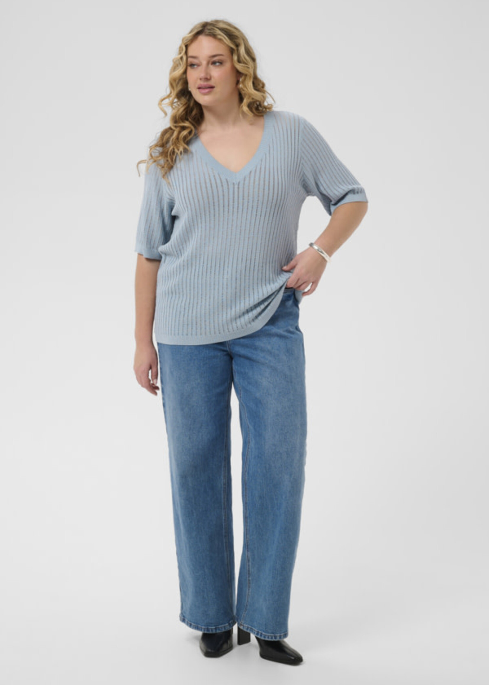 KAFFE CURVE KAFFE CURVE-CHANDAIL COL EN V-10584297