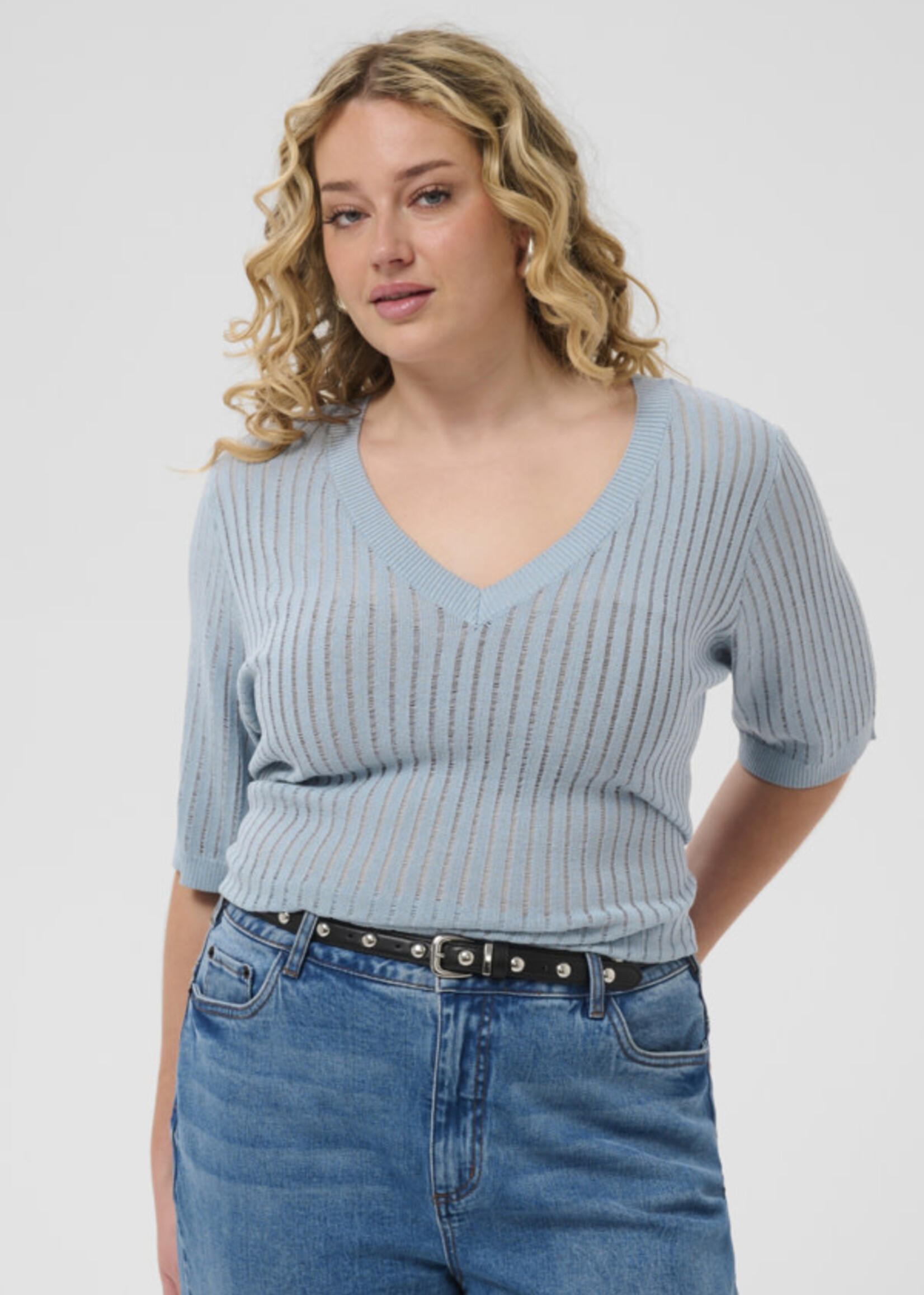KAFFE CURVE KAFFE CURVE-CHANDAIL COL EN V-10584297
