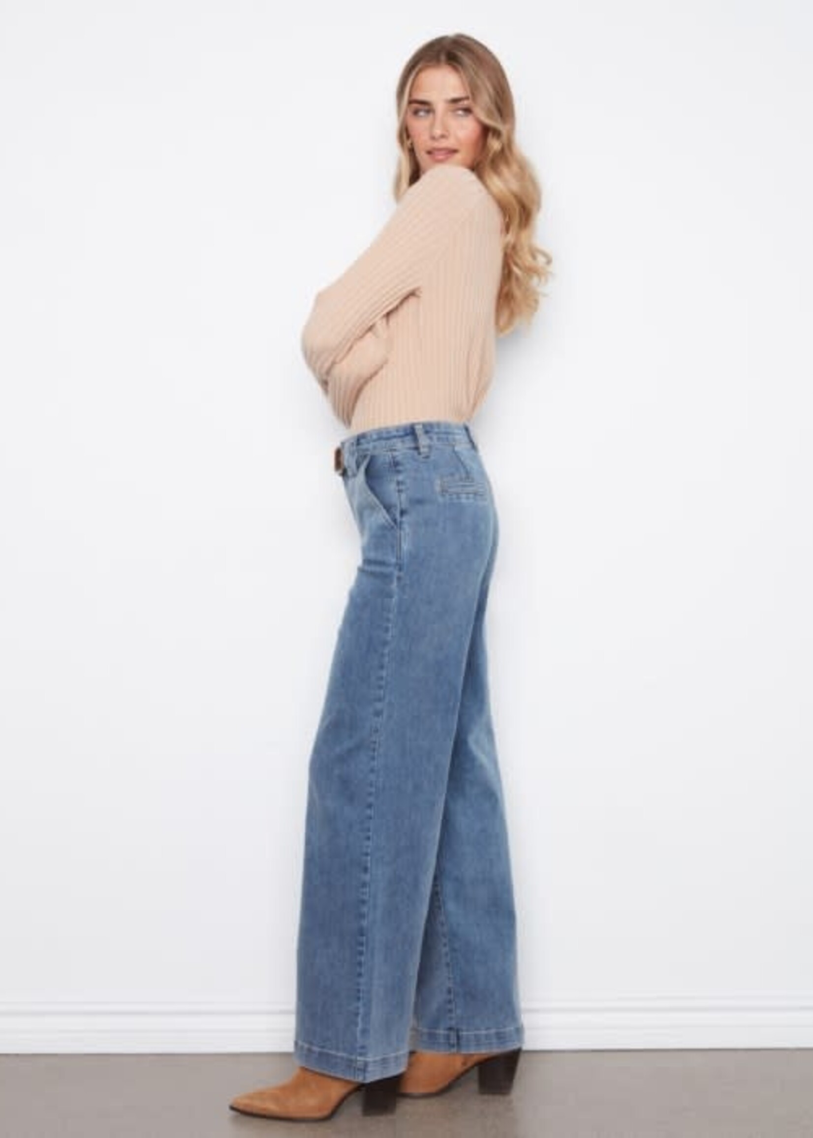 CHARLIE B CHARLIE B-JEANS JAMBE LARGE-C5807