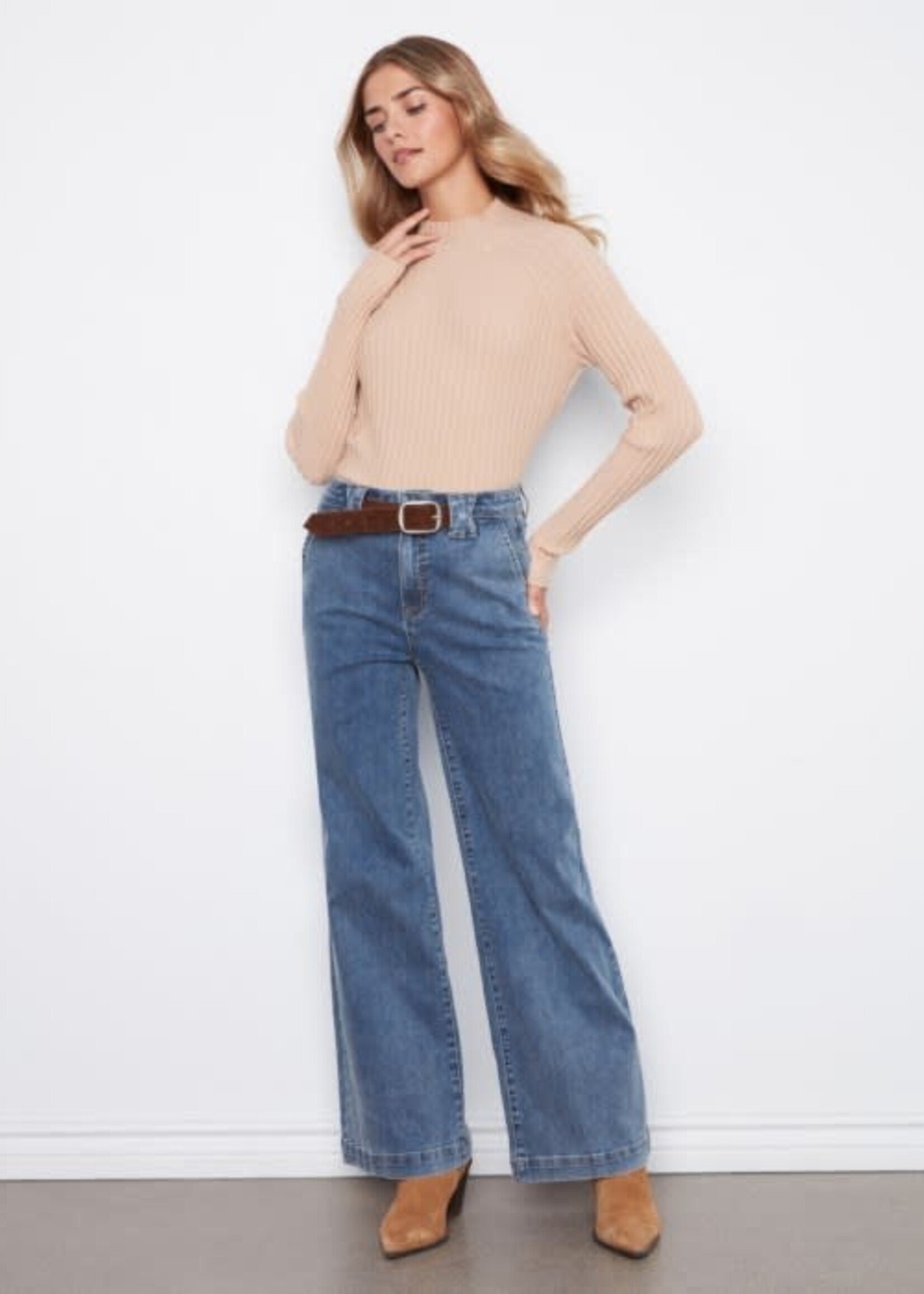 CHARLIE B CHARLIE B-JEANS JAMBE LARGE-C5807