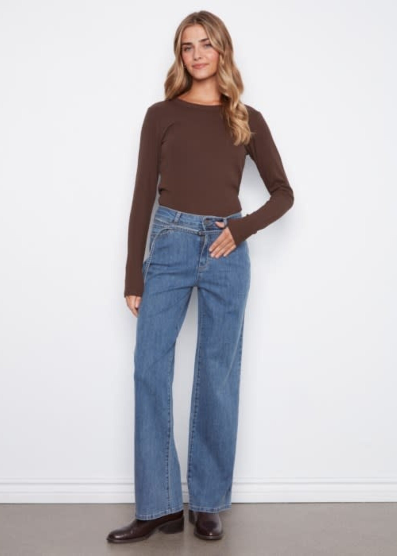 CHARLIE B CHARLIE B-JEANS JAMBE LARGE-C5815