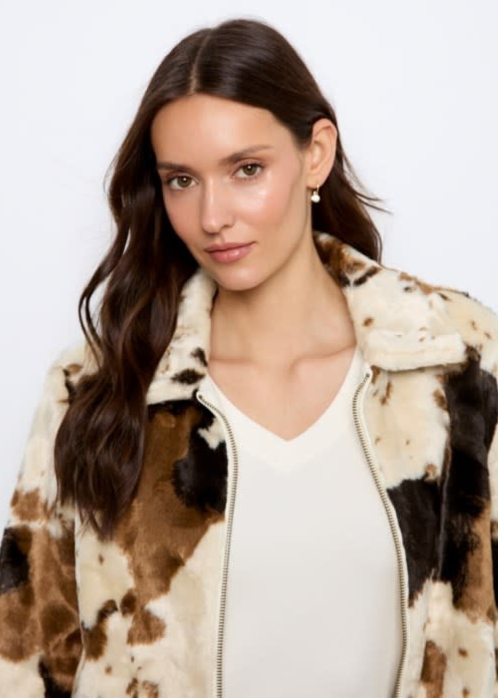 CHARLIE B CHARLIE B-VESTE EN FAUSSE FOURRURE-C6441