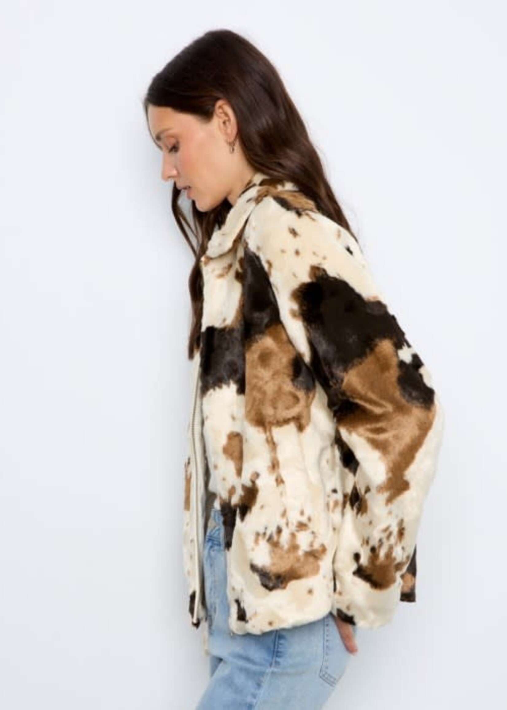 CHARLIE B CHARLIE B-VESTE EN FAUSSE FOURRURE-C6441