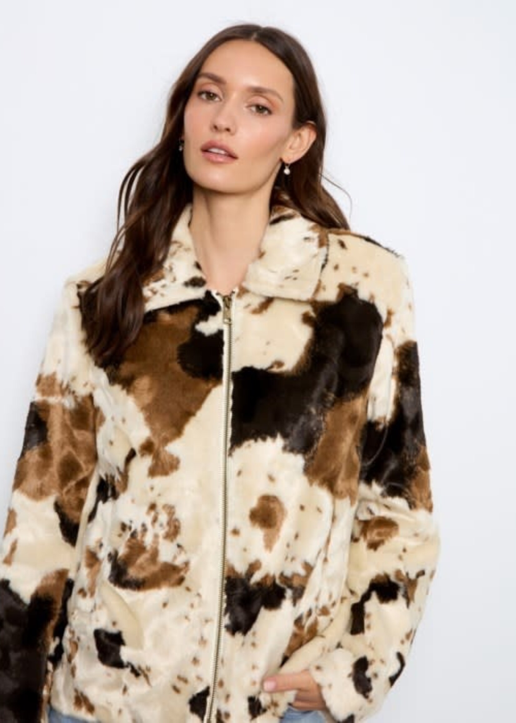 CHARLIE B CHARLIE B-VESTE EN FAUSSE FOURRURE-C6441