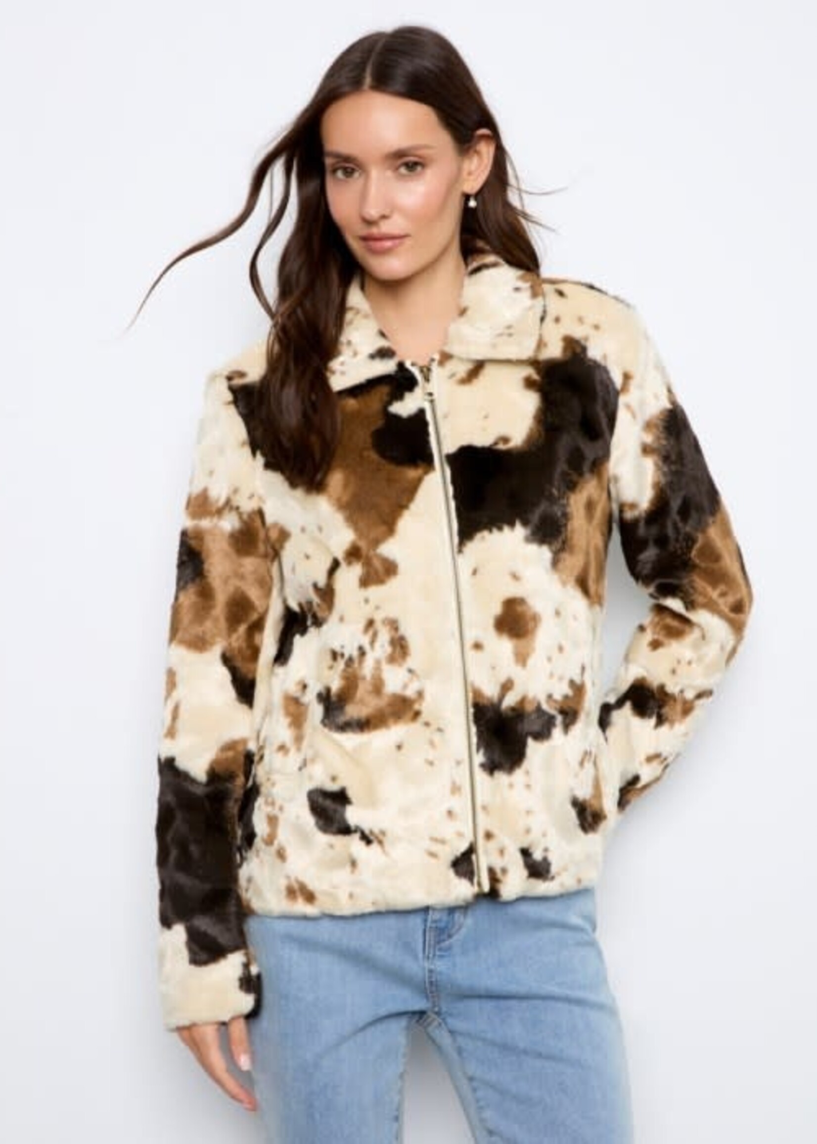 CHARLIE B CHARLIE B-VESTE EN FAUSSE FOURRURE-C6441