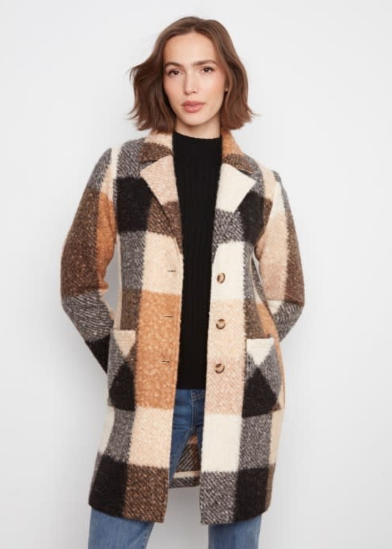CHARLIE B CHARLIE B-MANTEAU À CARREAUX-C6141ZR