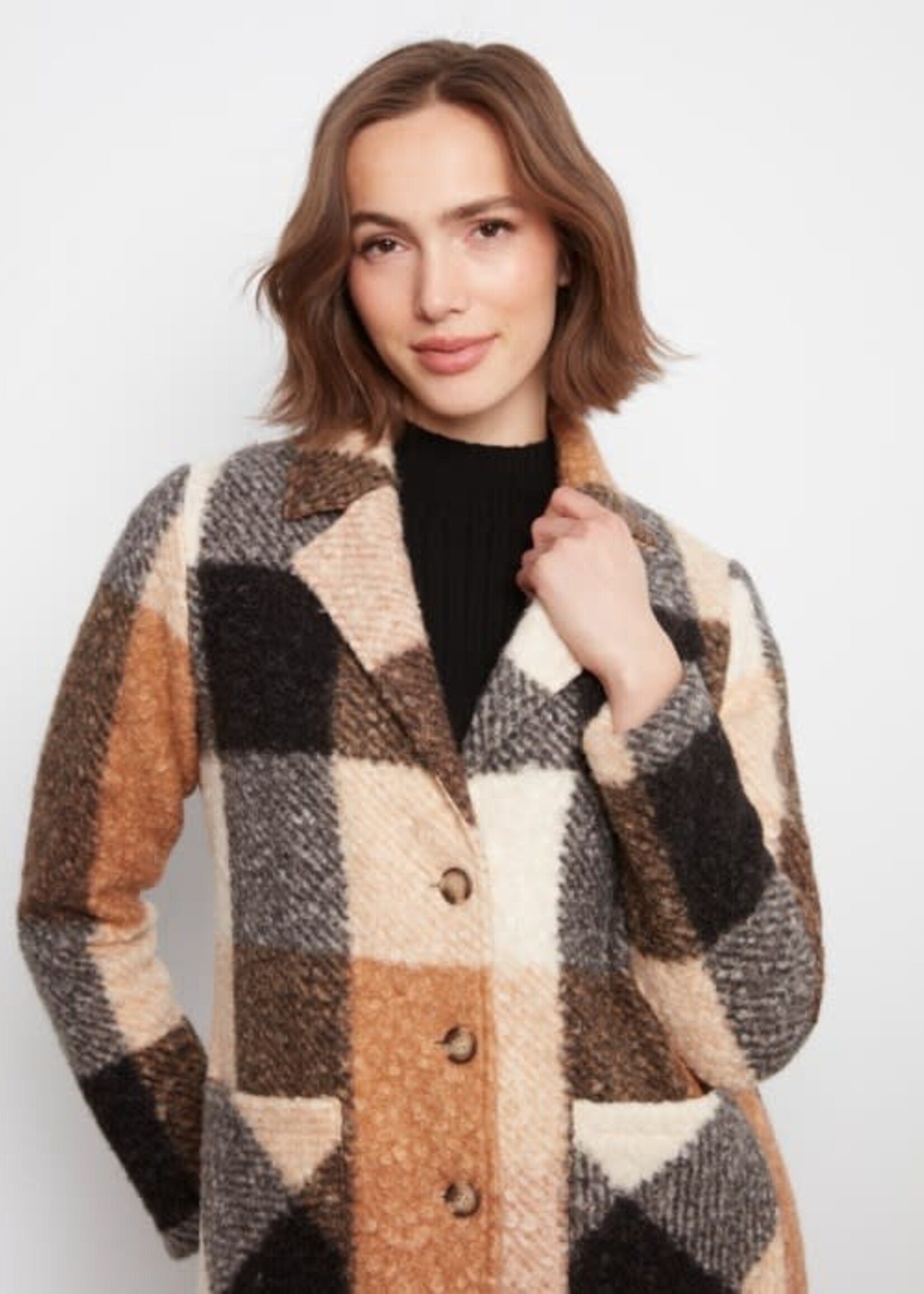 CHARLIE B CHARLIE B-MANTEAU À CARREAUX-C6141ZR