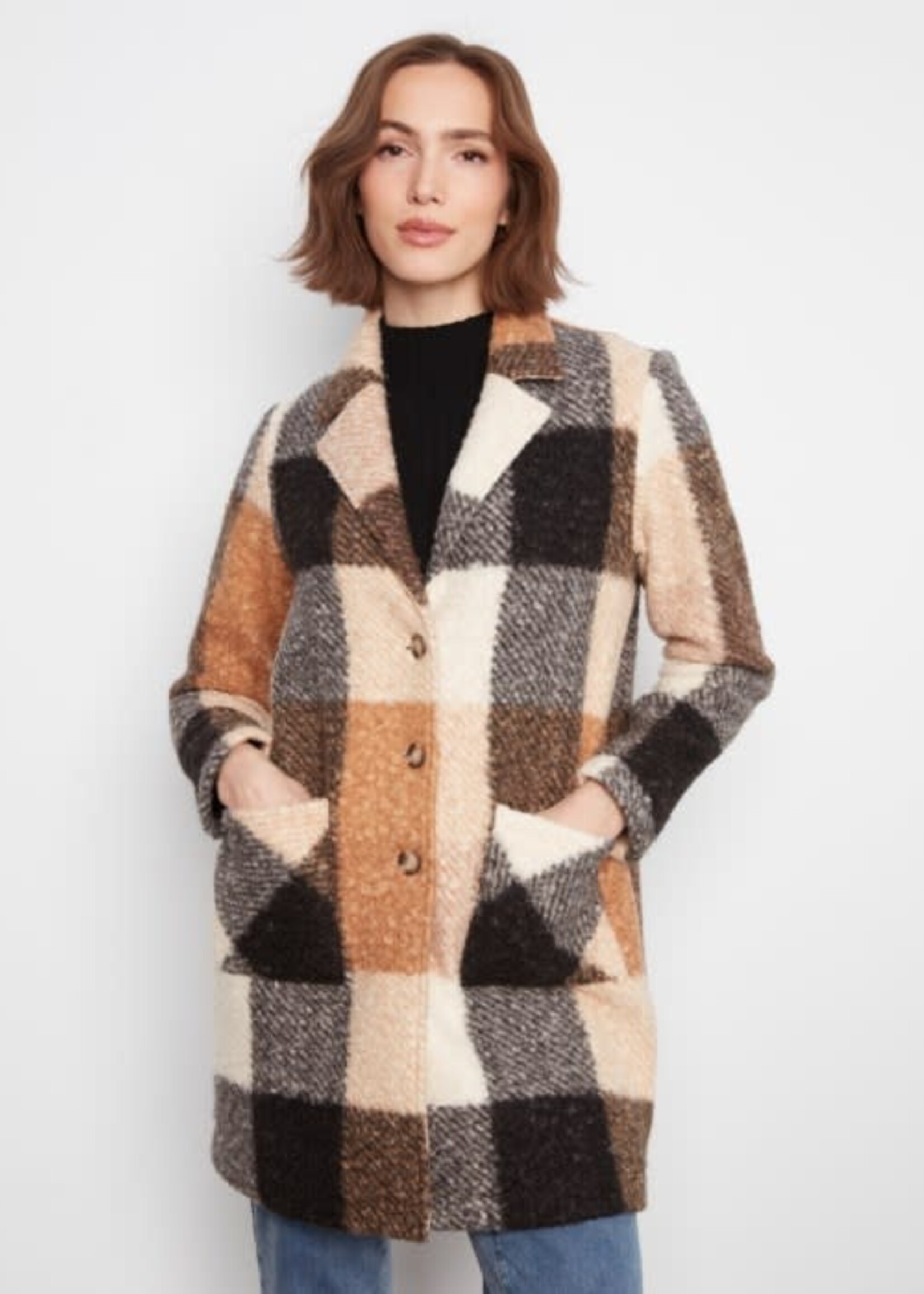 CHARLIE B CHARLIE B-MANTEAU À CARREAUX-C6141ZR