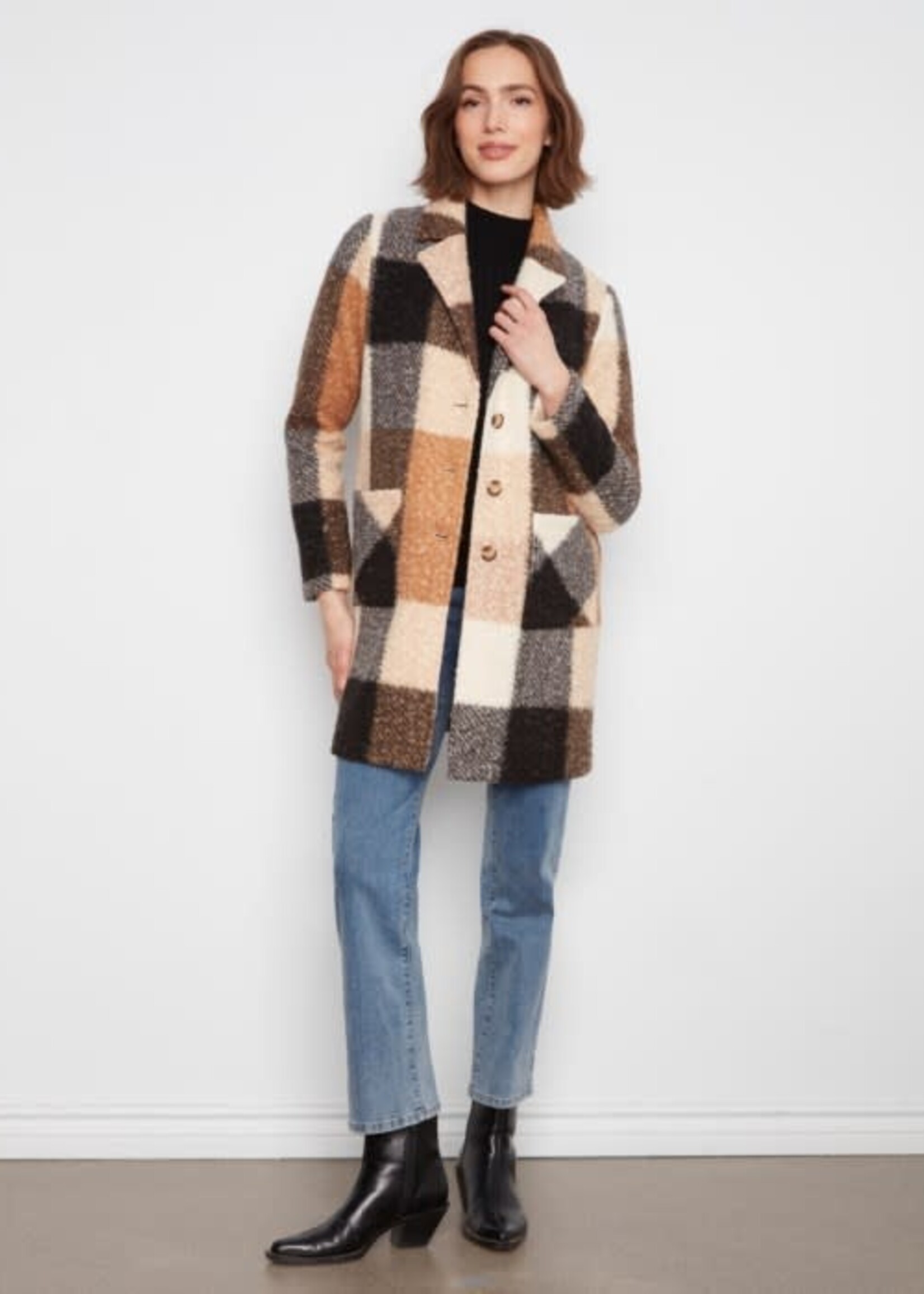 CHARLIE B CHARLIE B-MANTEAU À CARREAUX-C6141ZR