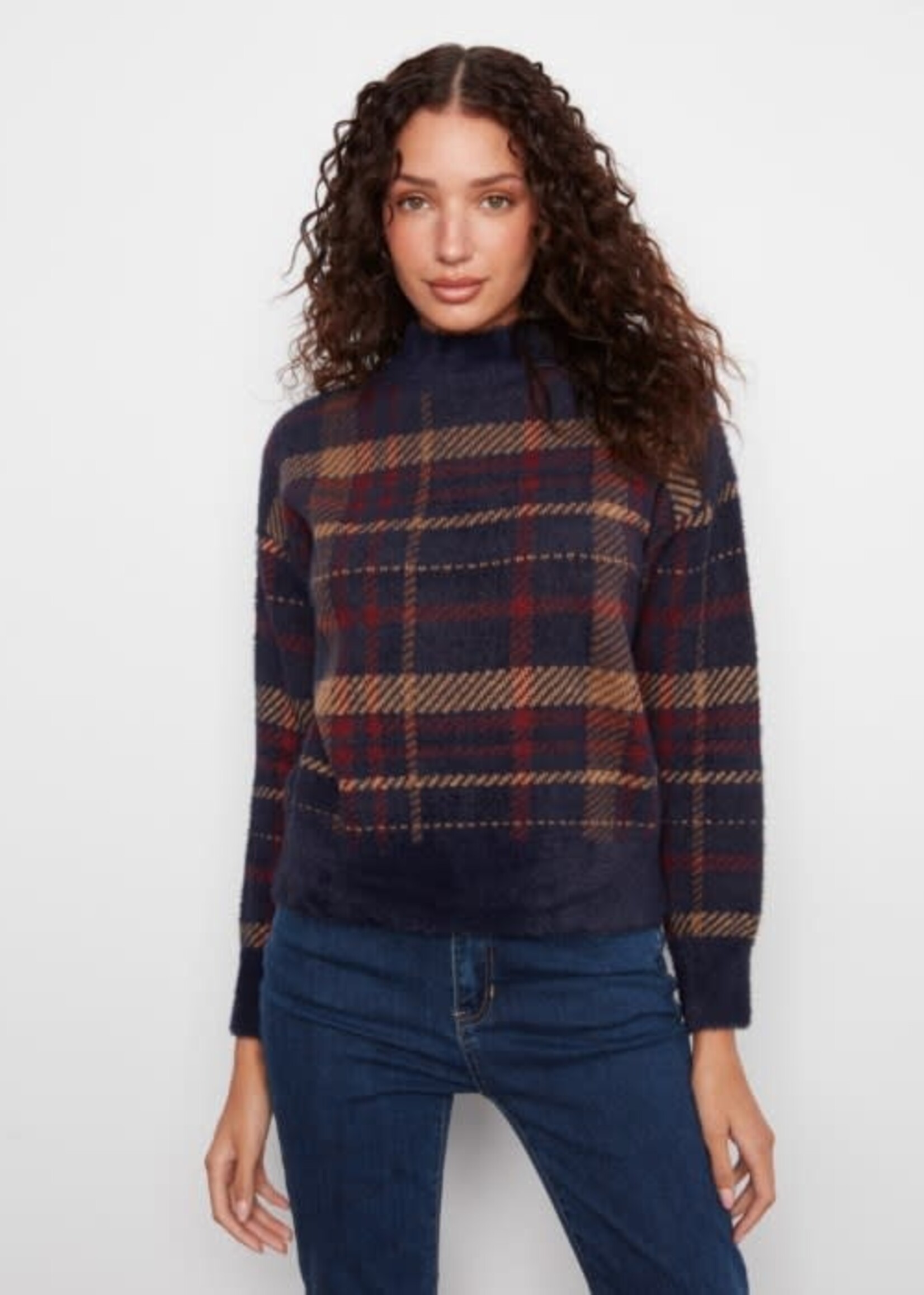 CHARLIE B CHARLIE B-PULL À CARREAUX-C2910QR