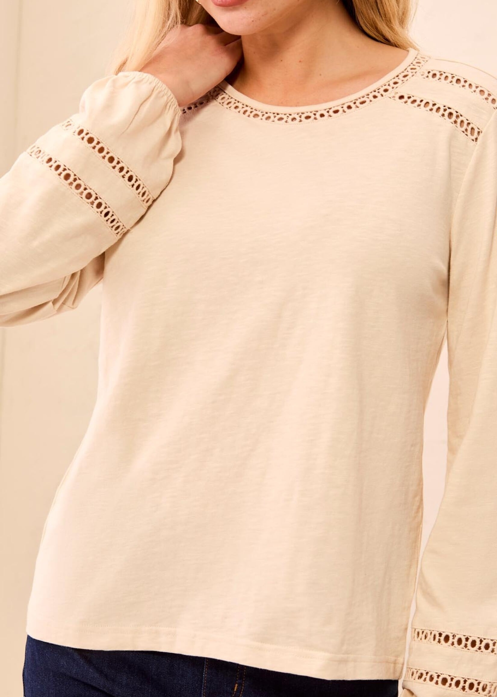 TRIBAL FASHION TRIBAL-BLOUSE À MANCHES LONGUES-3252O